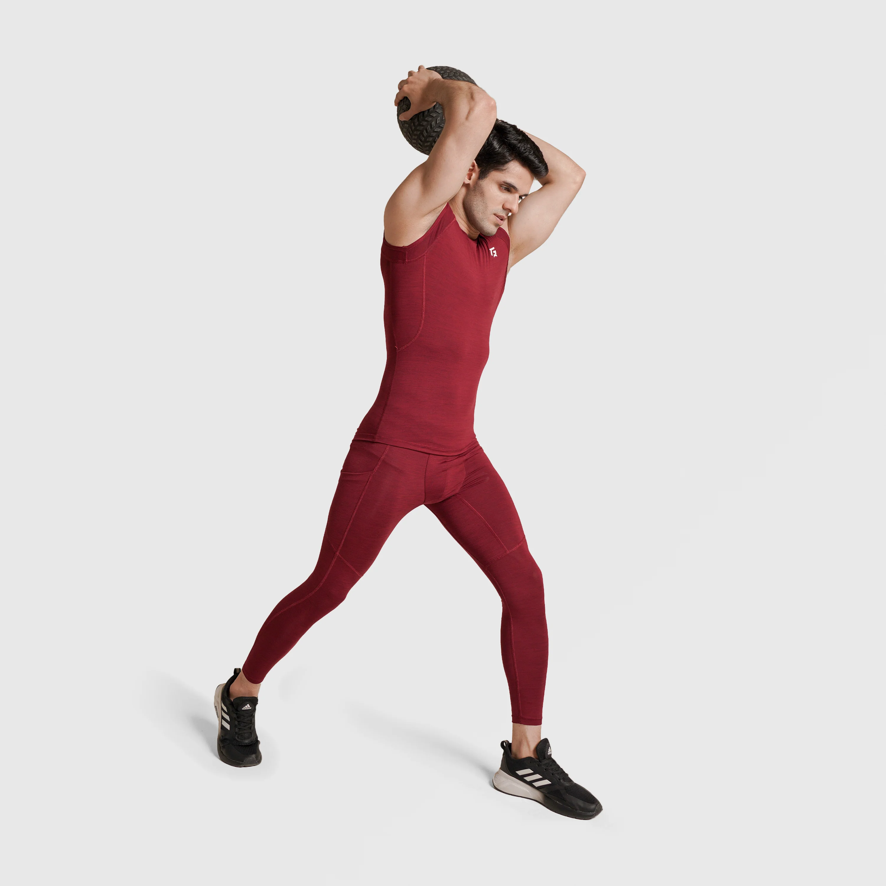 GA Compression Pants (Maroon) - Image 4