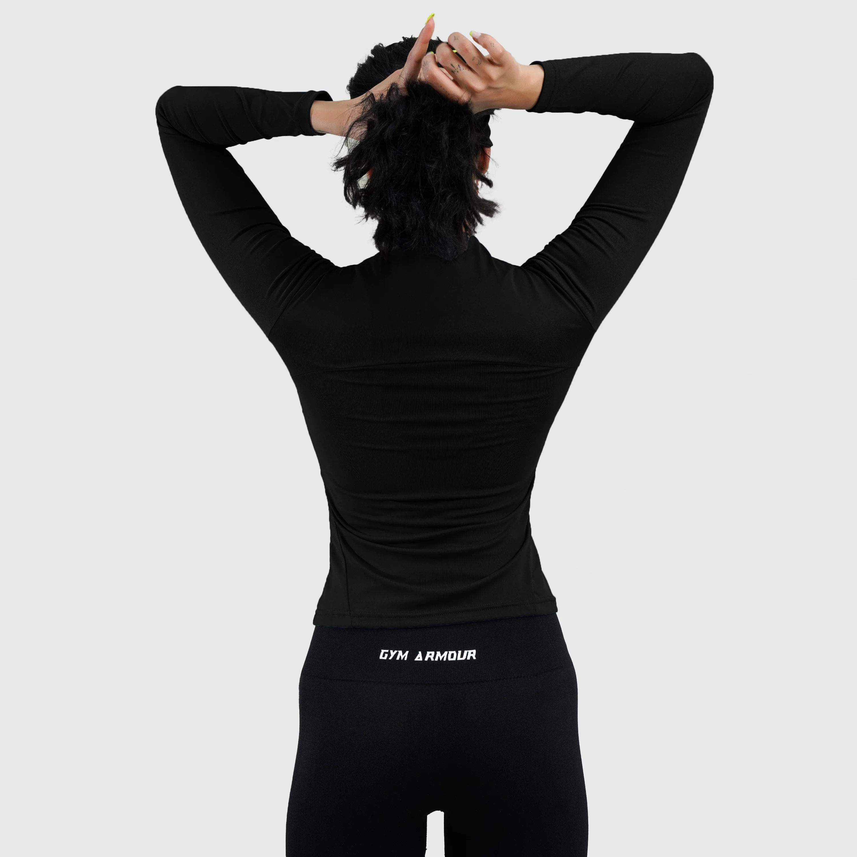 GA Half Zip Top (Black) - Image 2