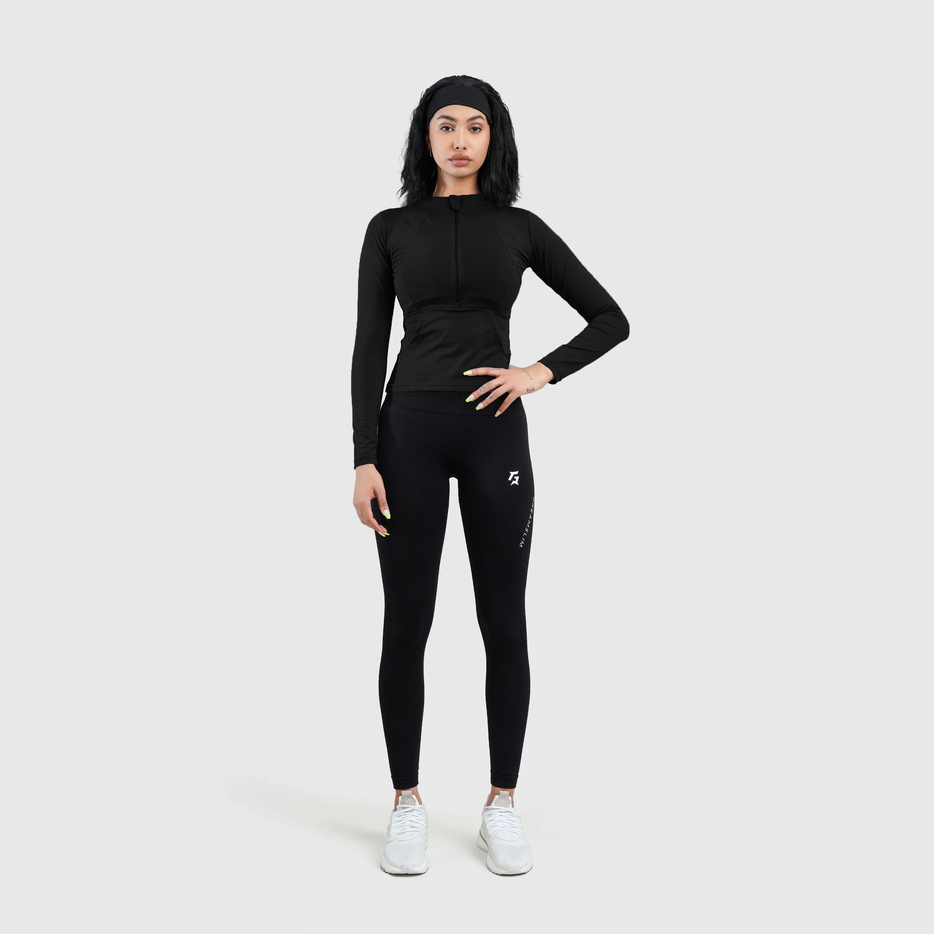 GA Half Zip Top (Black) - Image 4