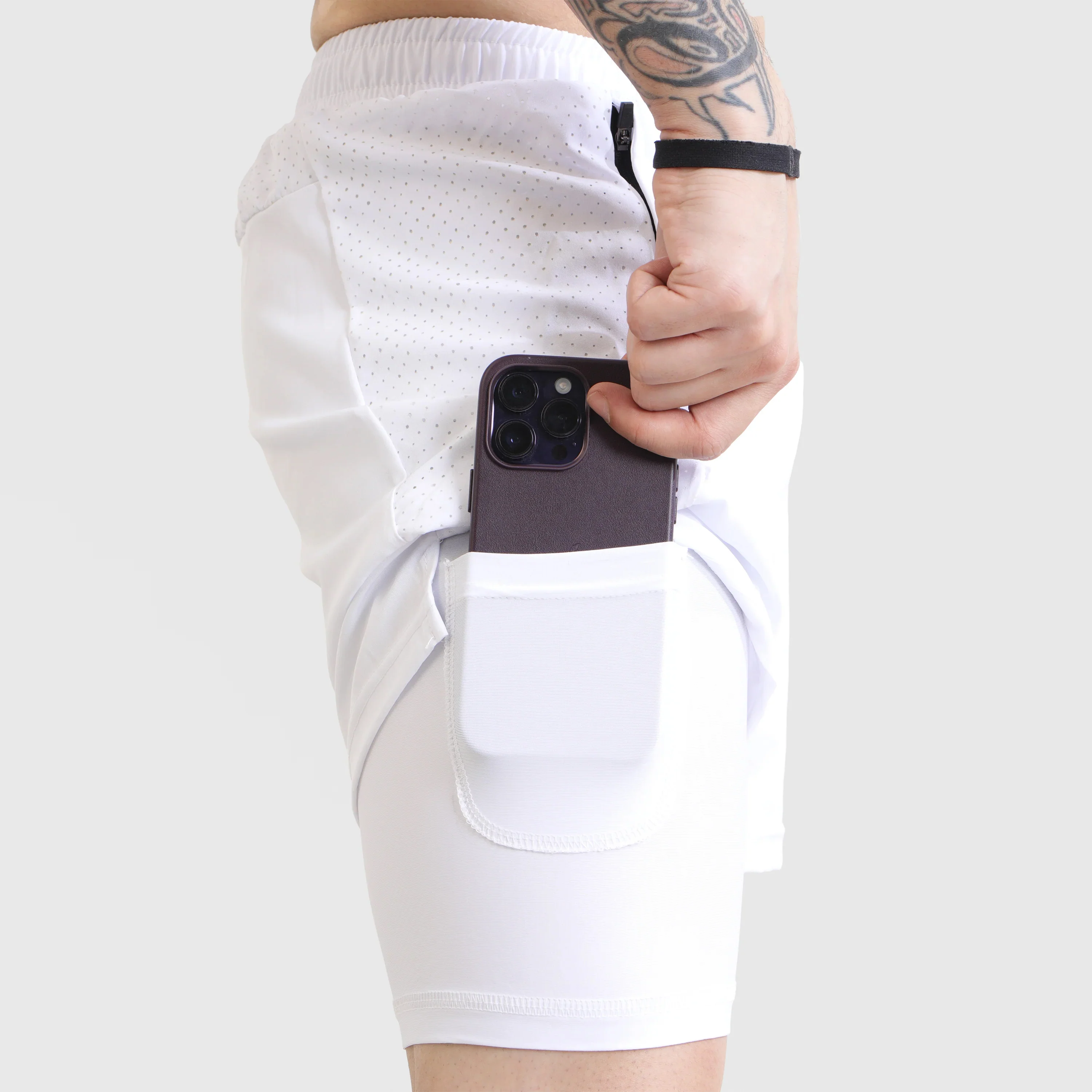 GA Laser Grip Shorts (White) - Image 6