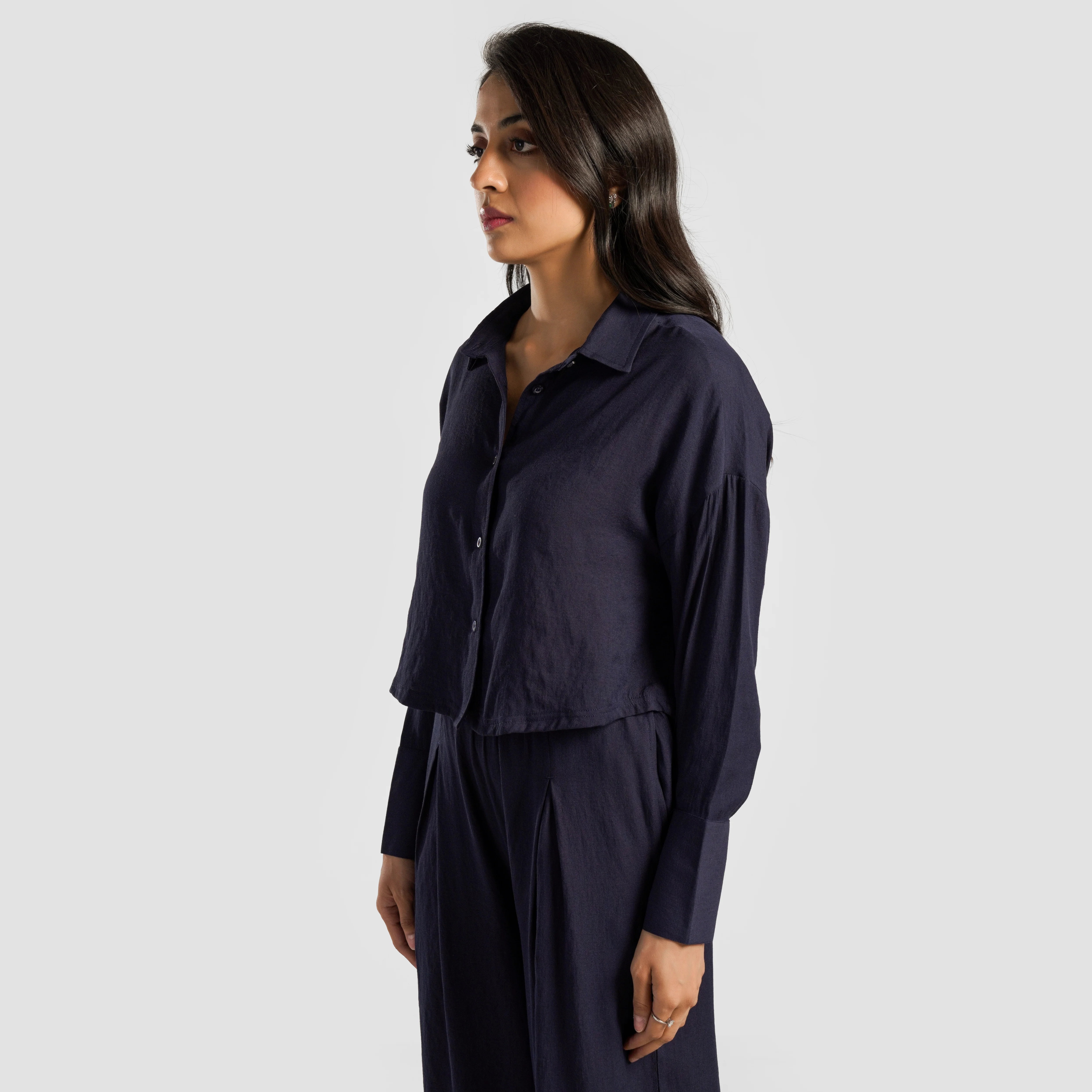 Luna Button Down (Navy) - Image 3