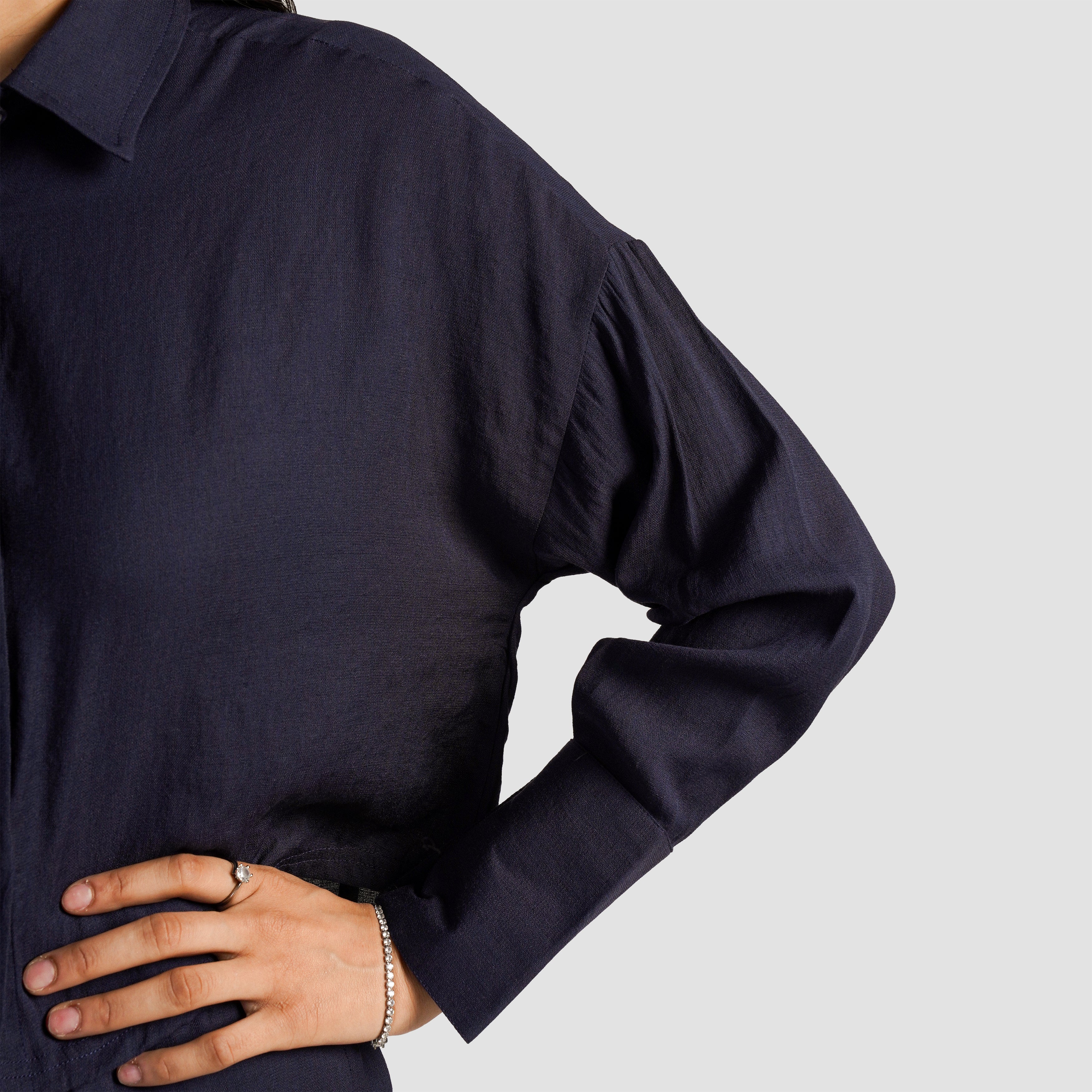 Luna Button Down (Navy) - Image 6