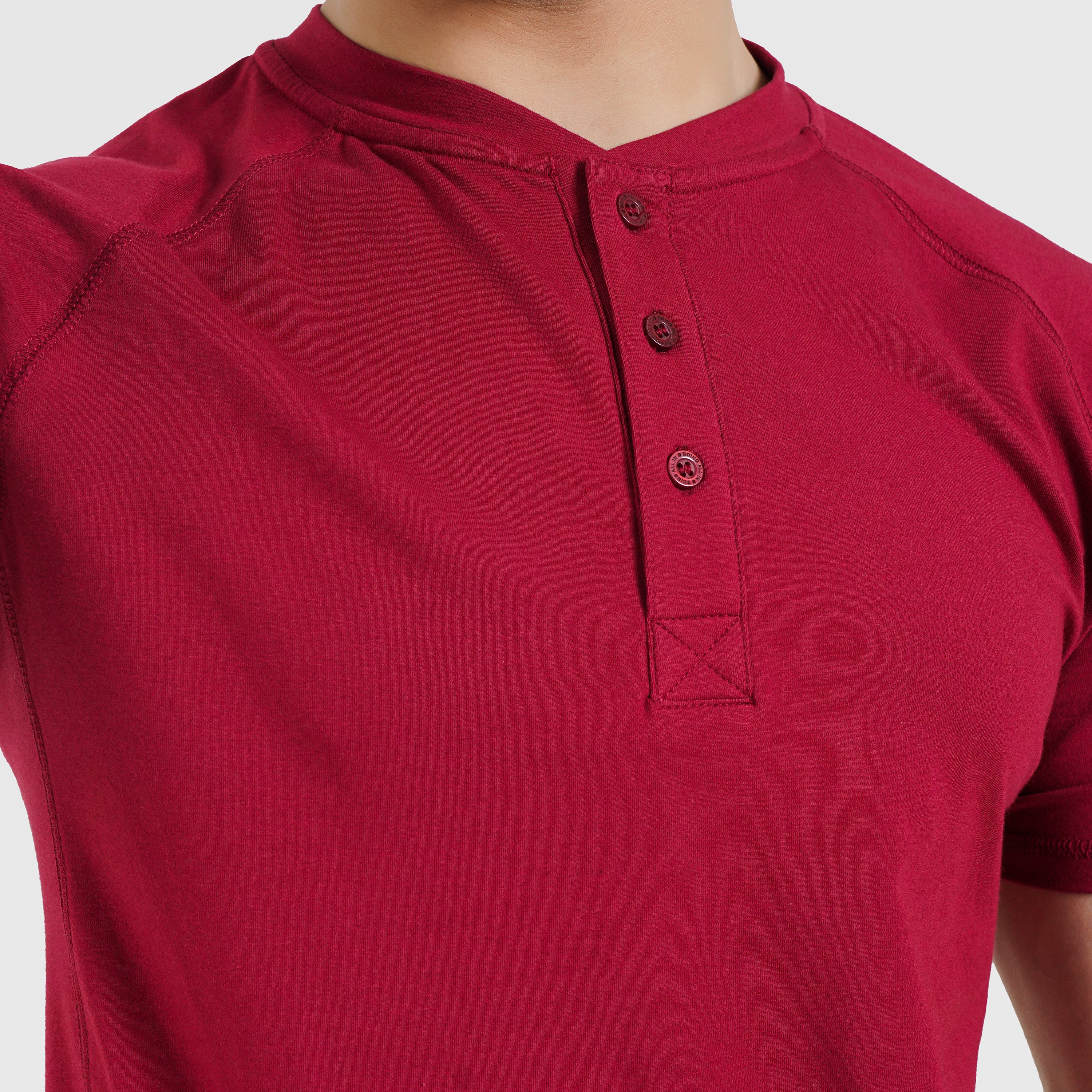 M024 Short Sleeves Tee (Maroon) - Image 6