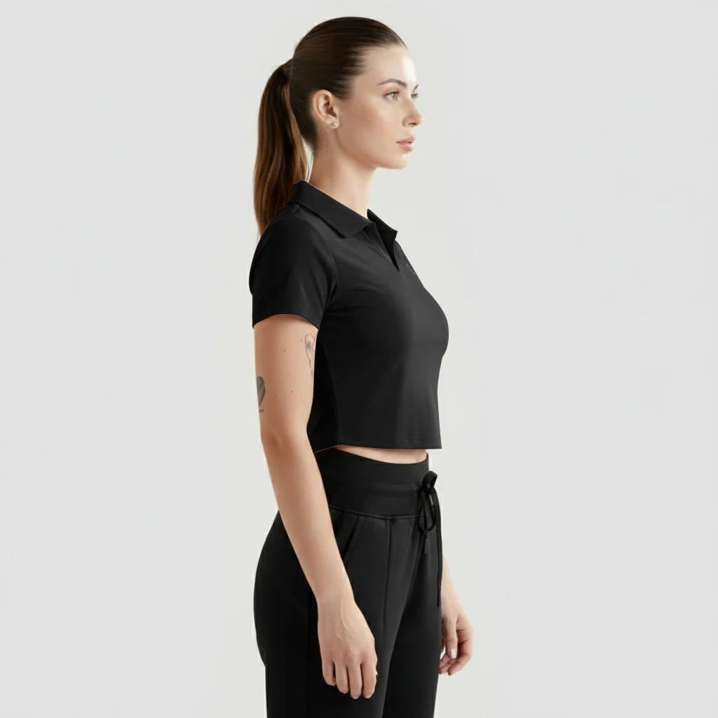 Motion Collar Tee (Black) - Image 3