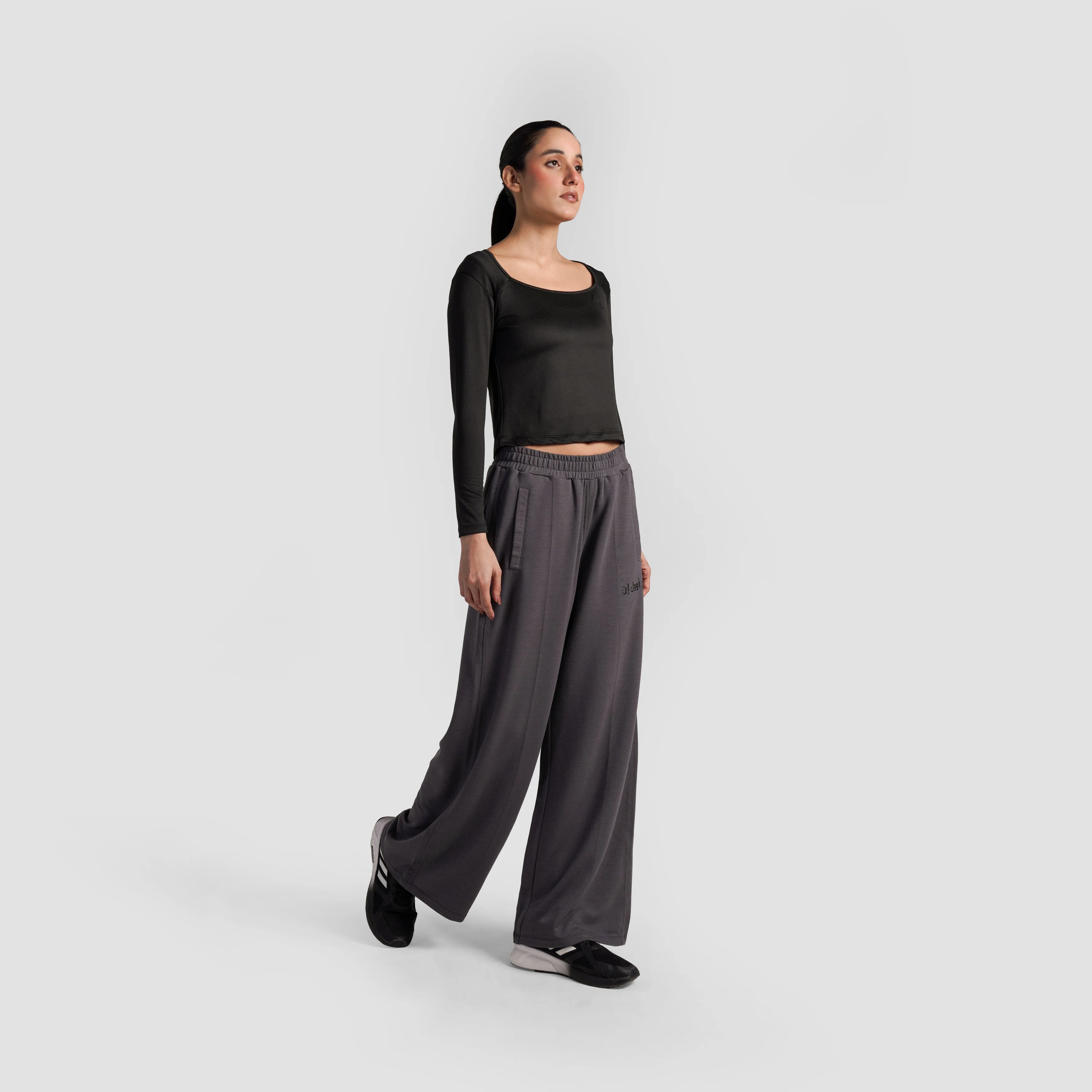 Nova Terry Trousers (Charcoal) - Image 4