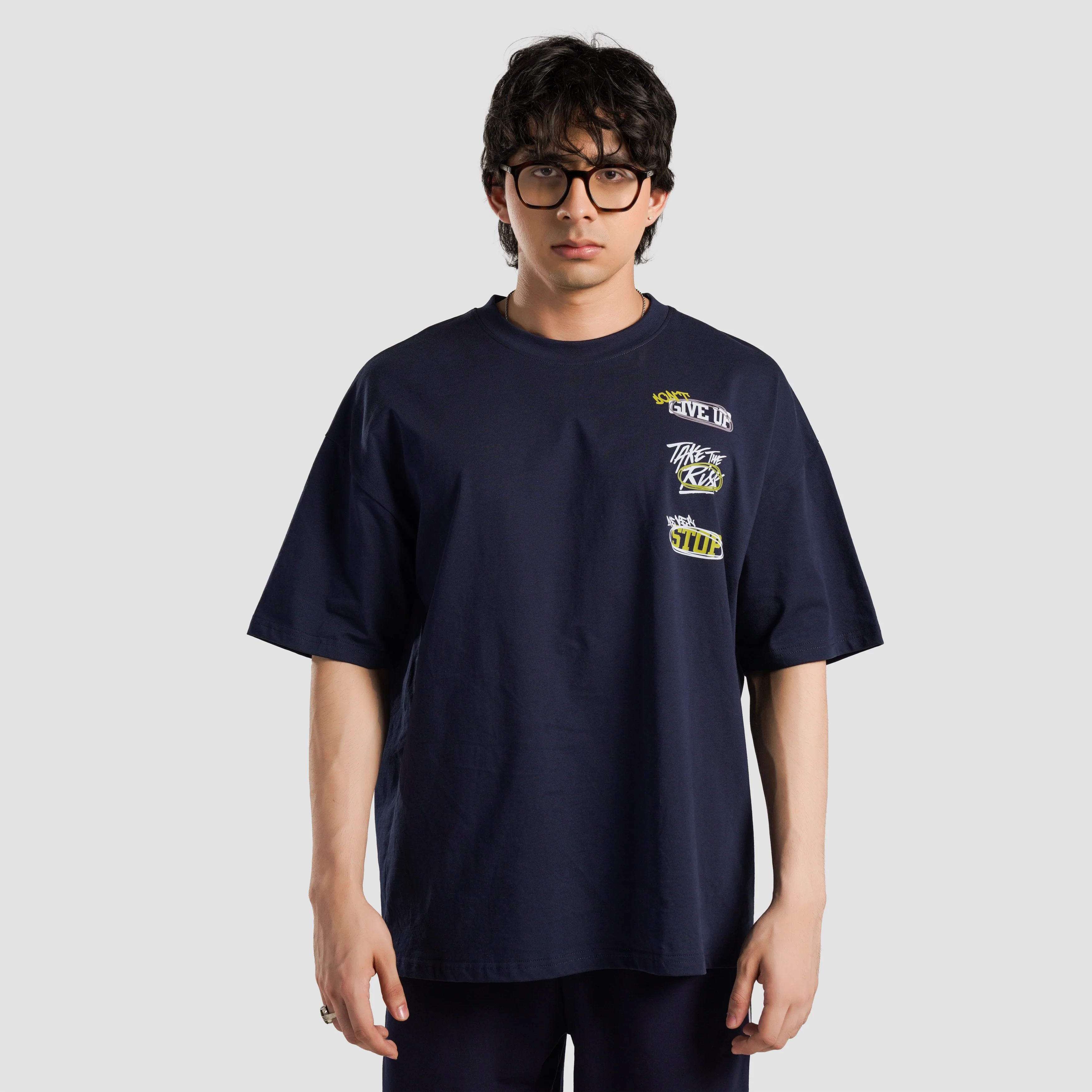 Only Motive T-Shirt (Navy) - Image 2