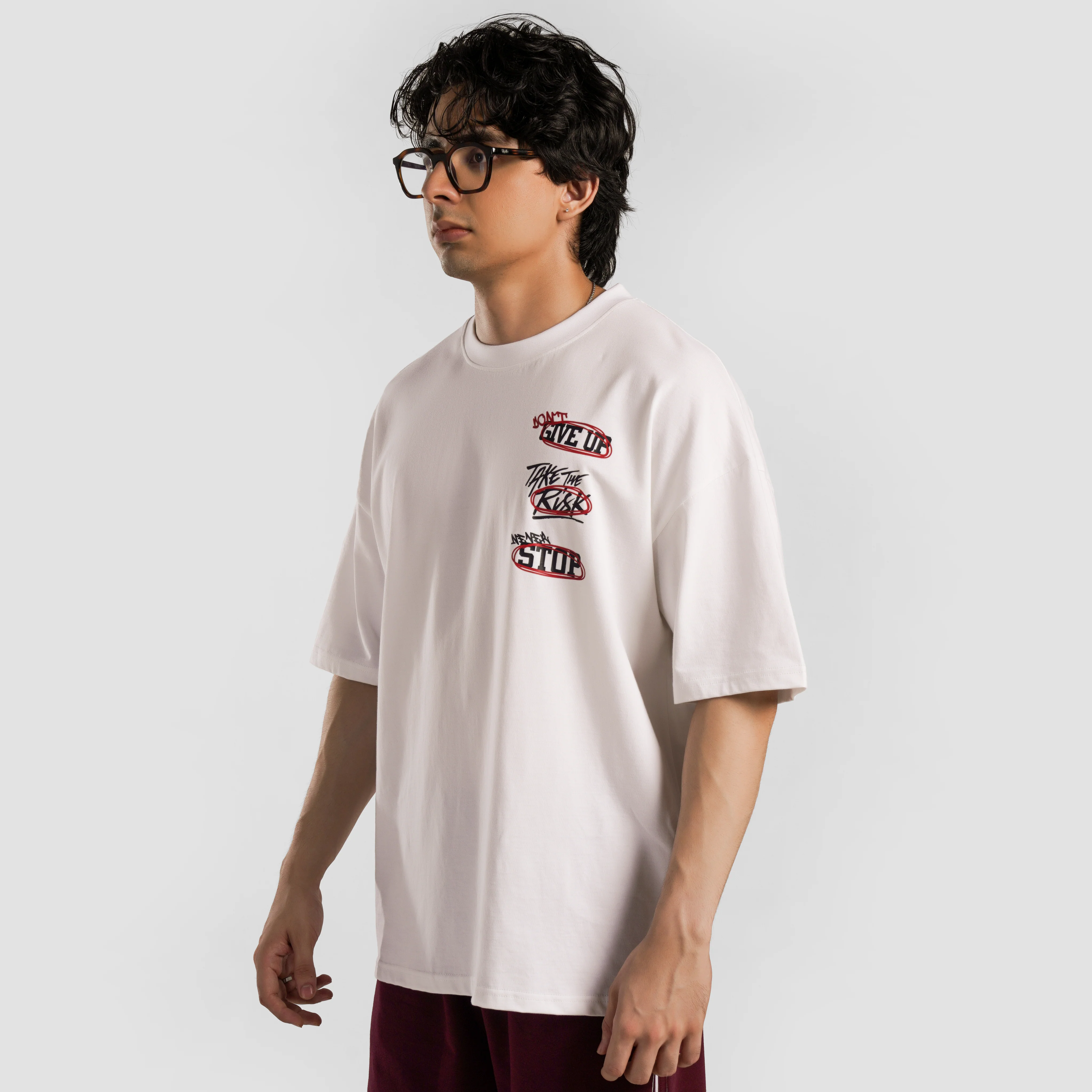 Only Motive T-Shirt (White) - Image 2