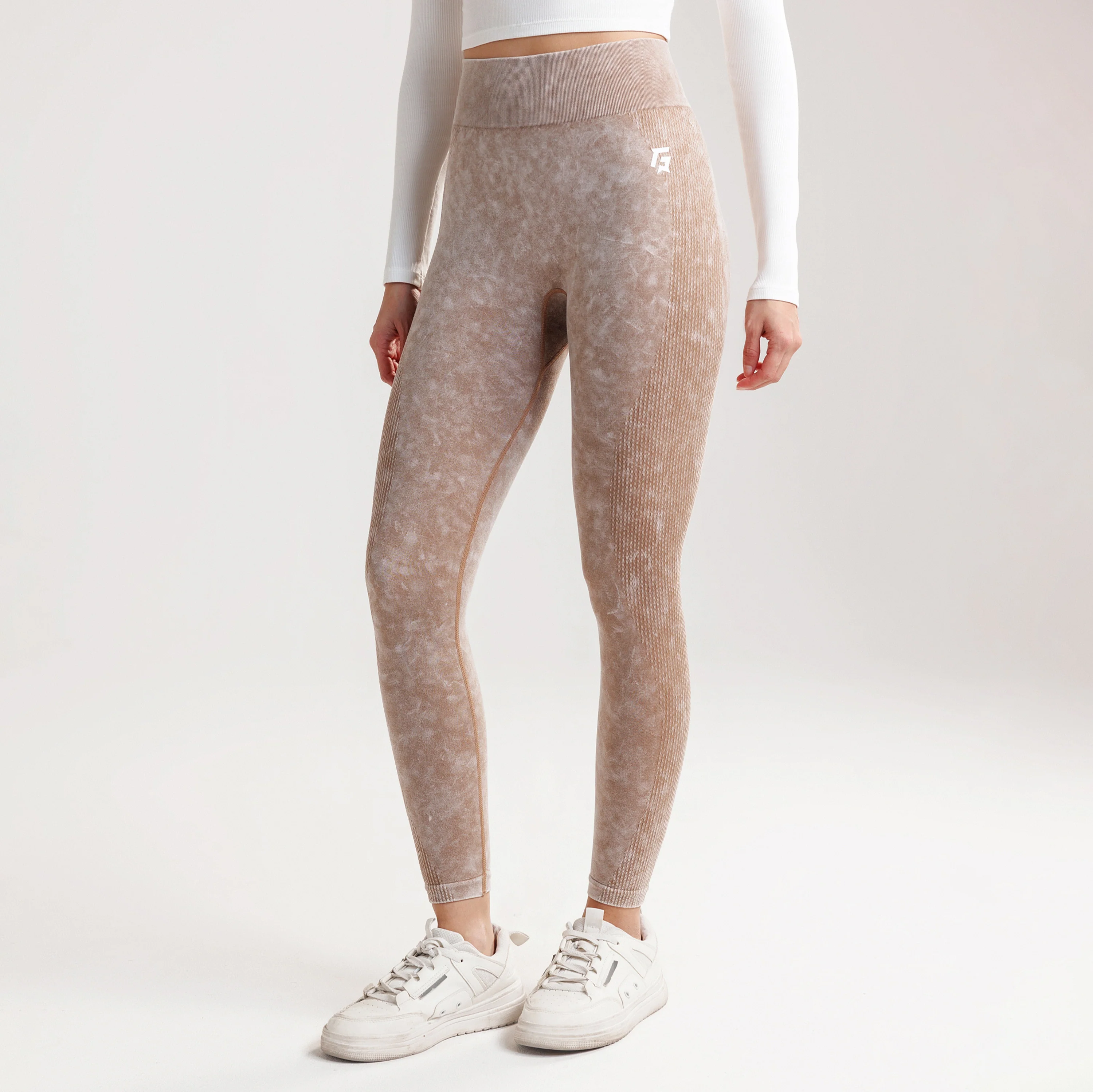 Optime Seamless Leggings (Khaki) - Image 3
