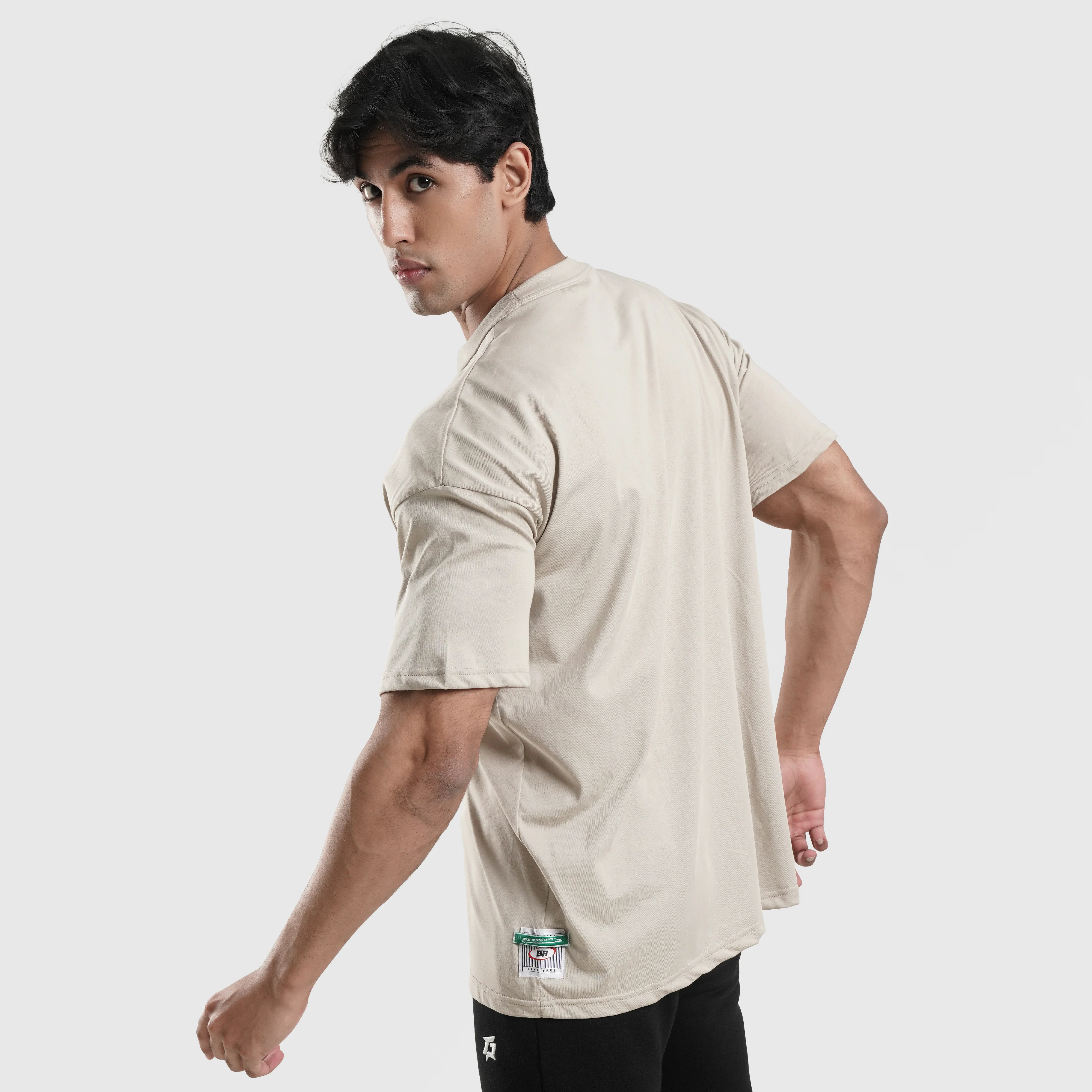Power Crew Tee (Beige) - Image 2