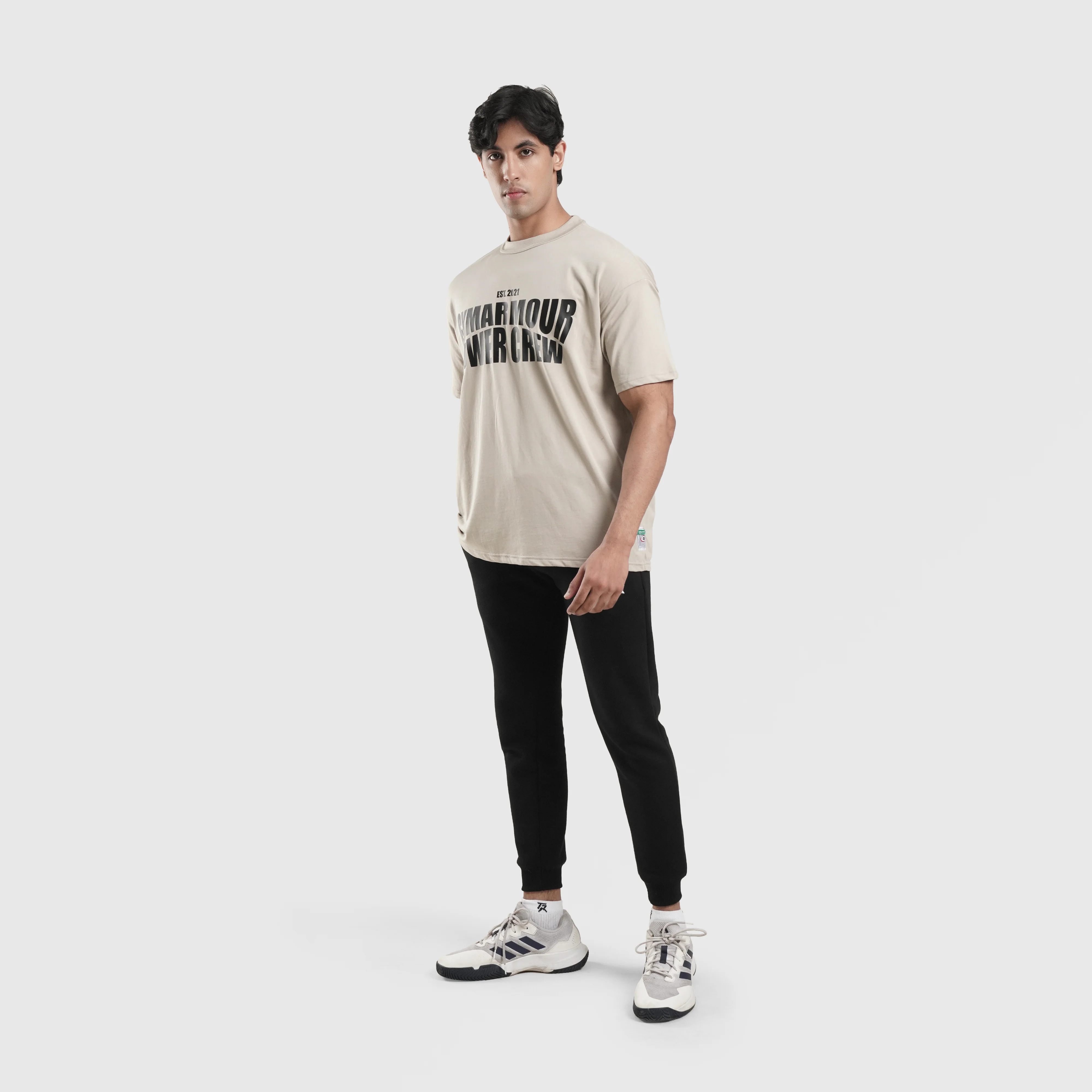 Power Crew Tee (Beige) - Image 4