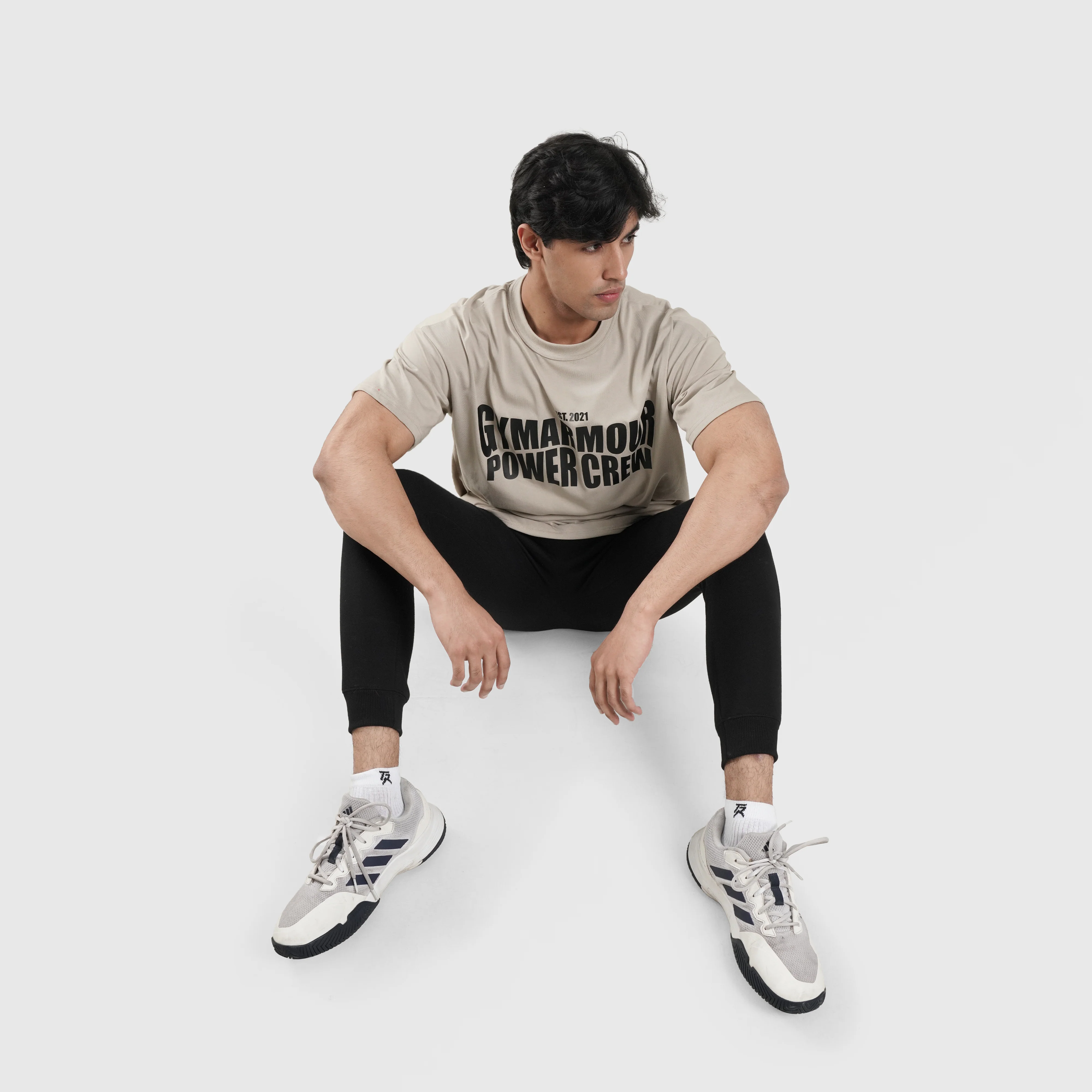 Power Crew Tee (Beige) - Image 7