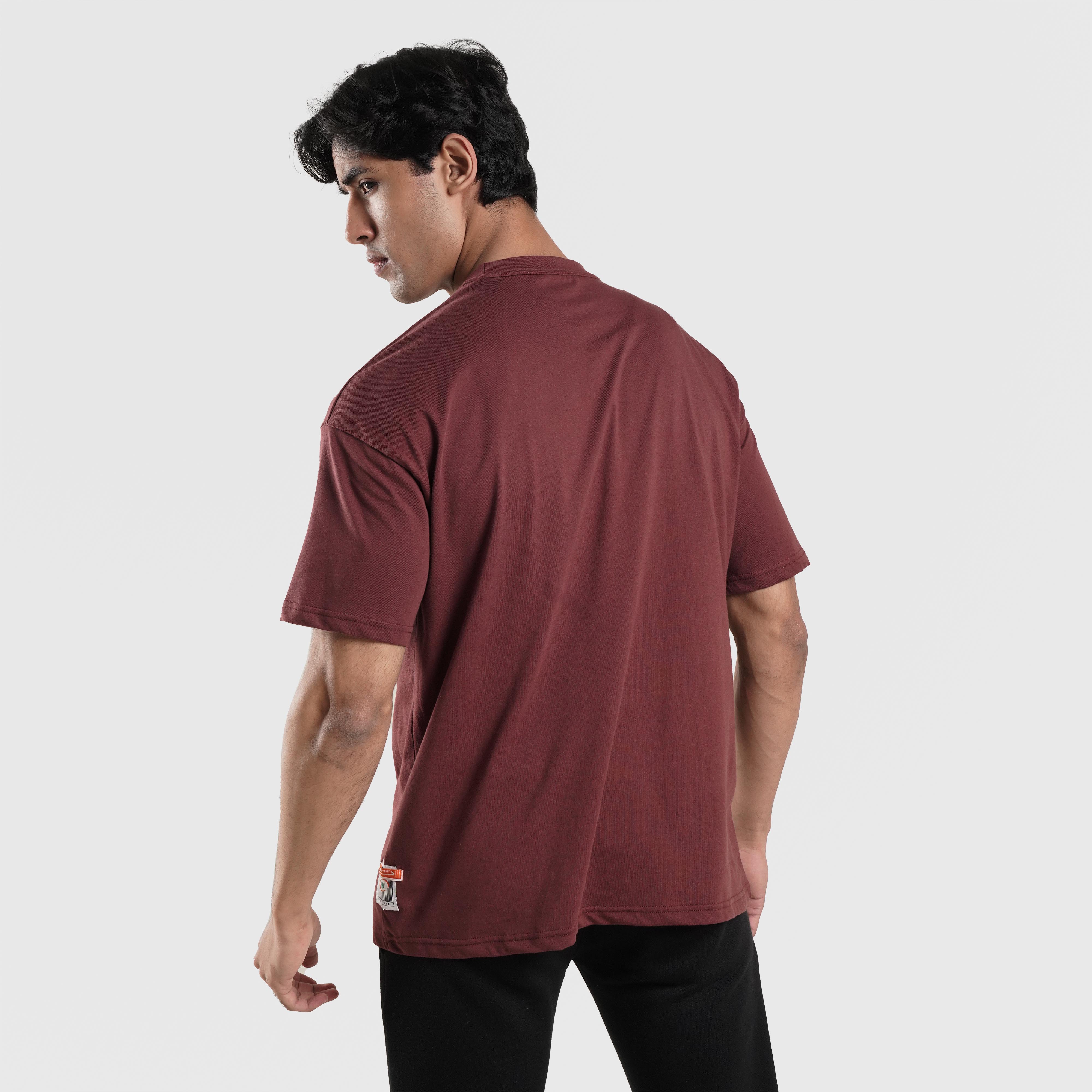 Power Crew Tee (Maroon) - Image 2