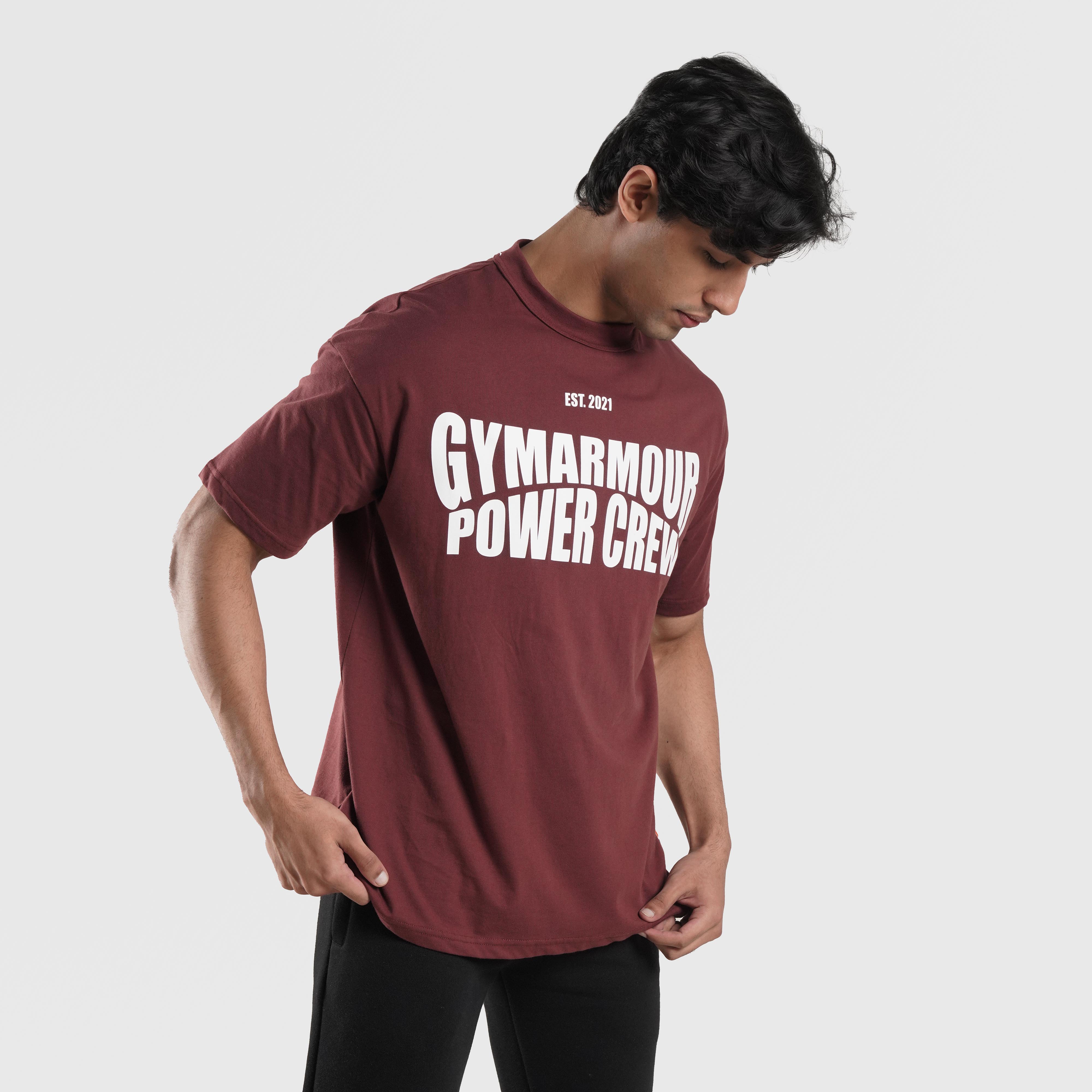 Power Crew Tee (Maroon) - Image 3
