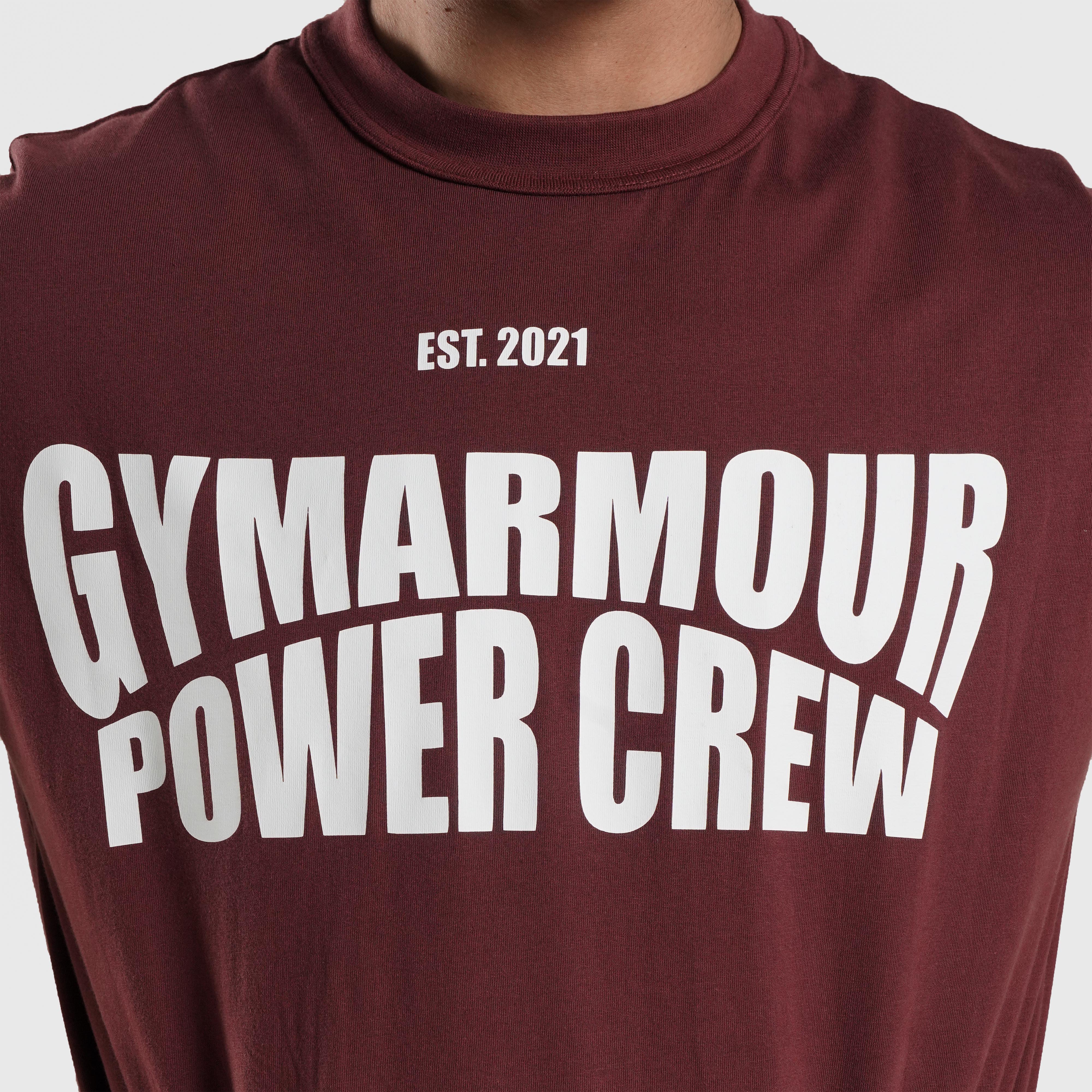 Power Crew Tee (Maroon) - Image 6