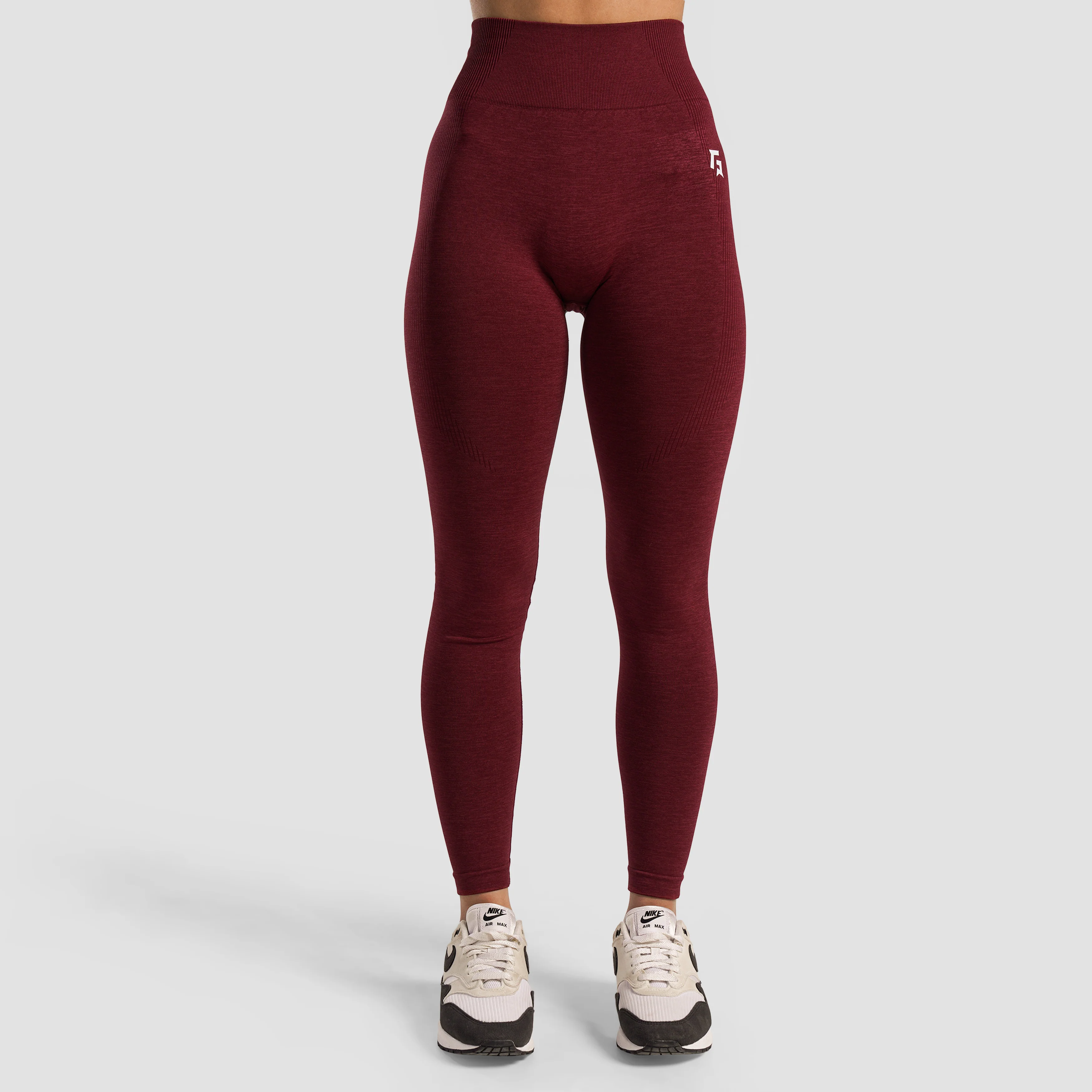 Power Flex Seamless Leggings (Maroon) - Image 2