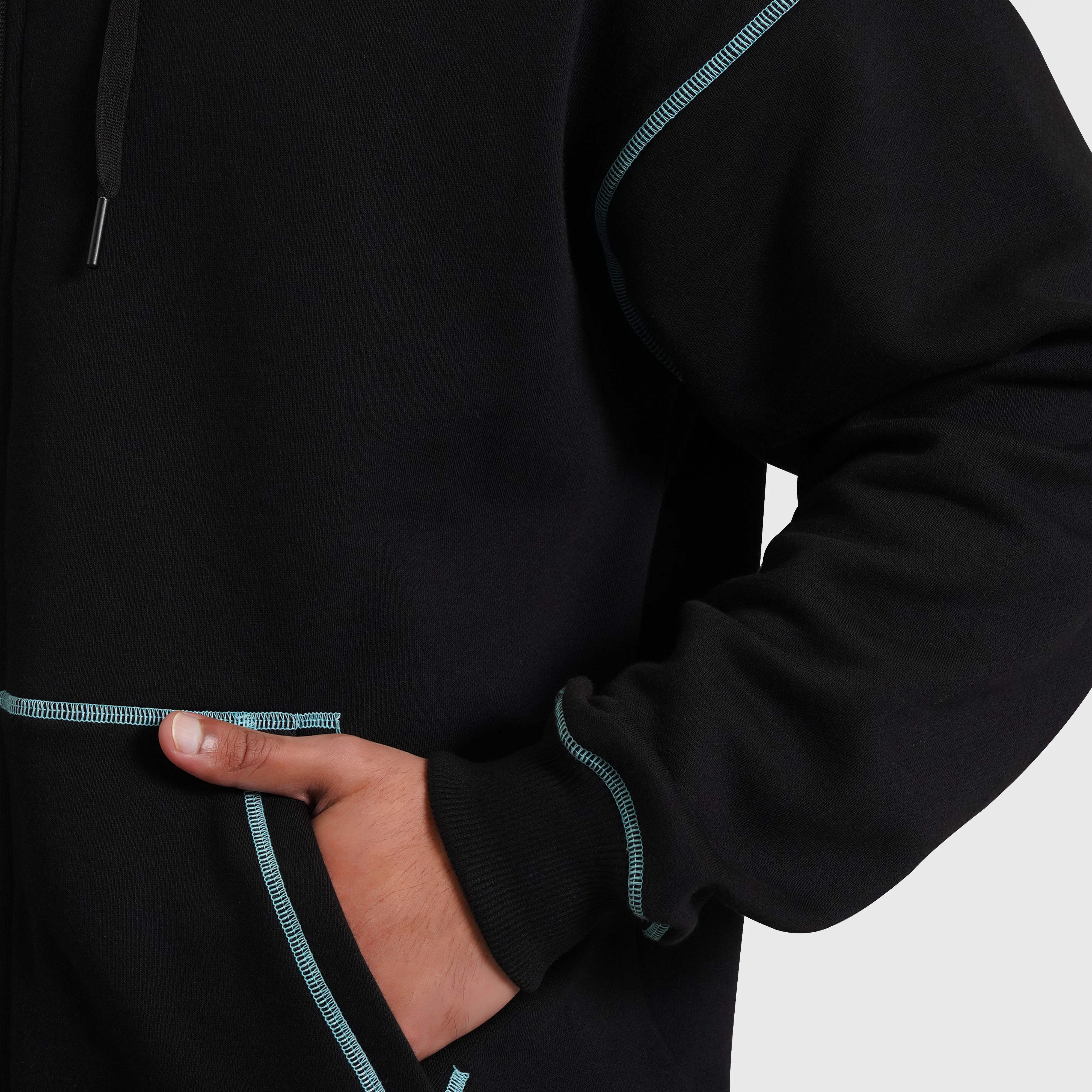 Rew Hoodie (Black-Blue) - Image 6