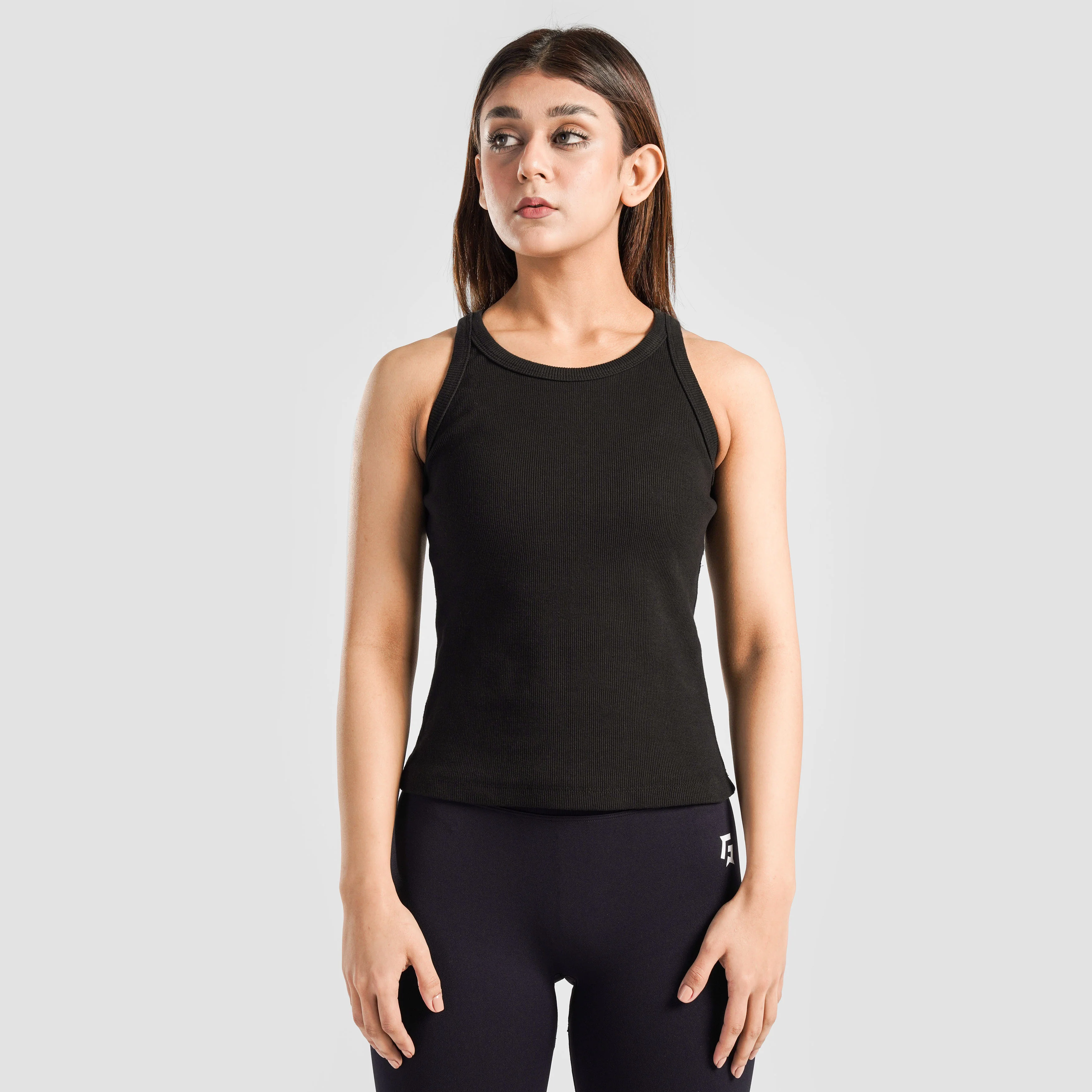 Ribbed Tank (Black) - Image 2