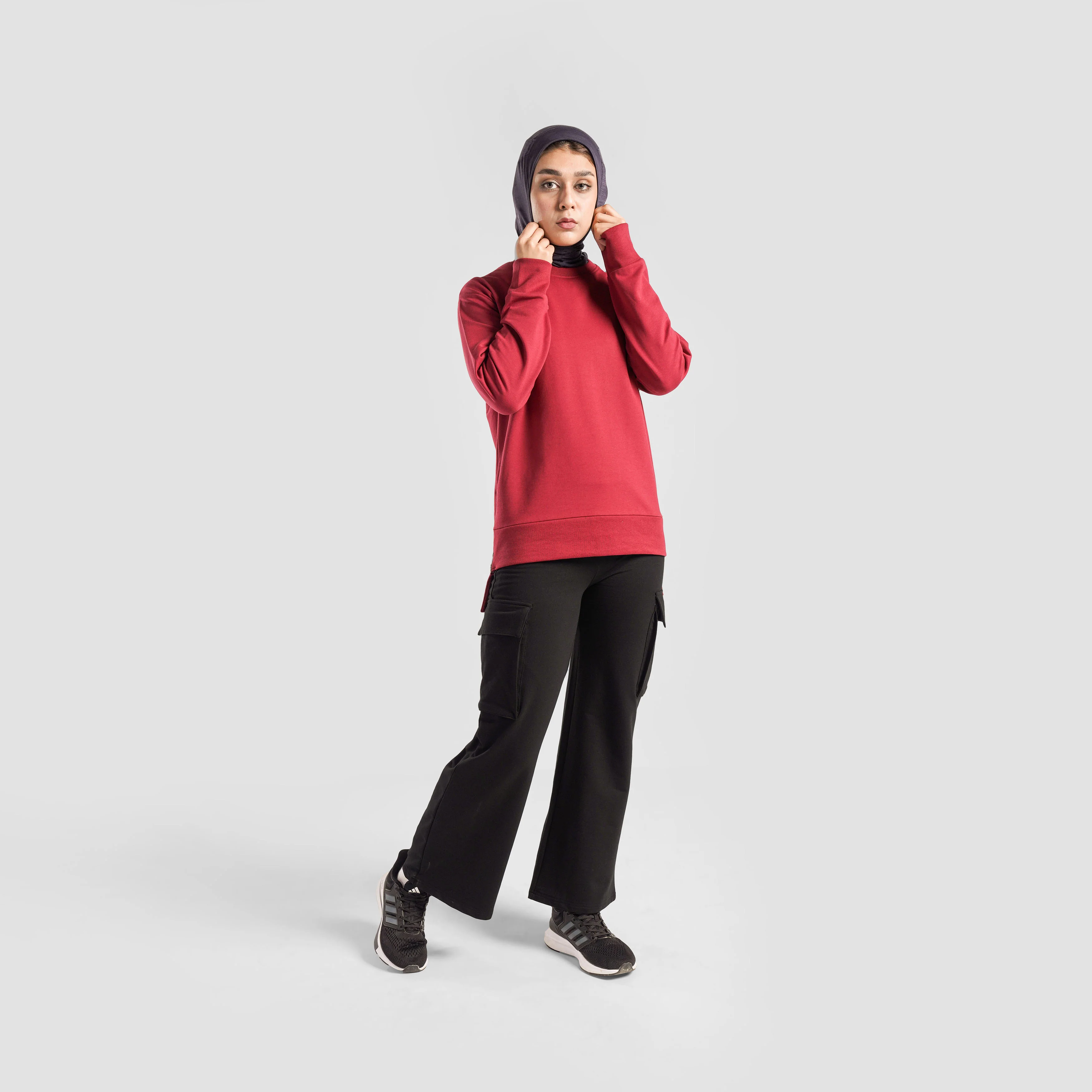 Side Zip Up Top (Burgundy) - Image 4