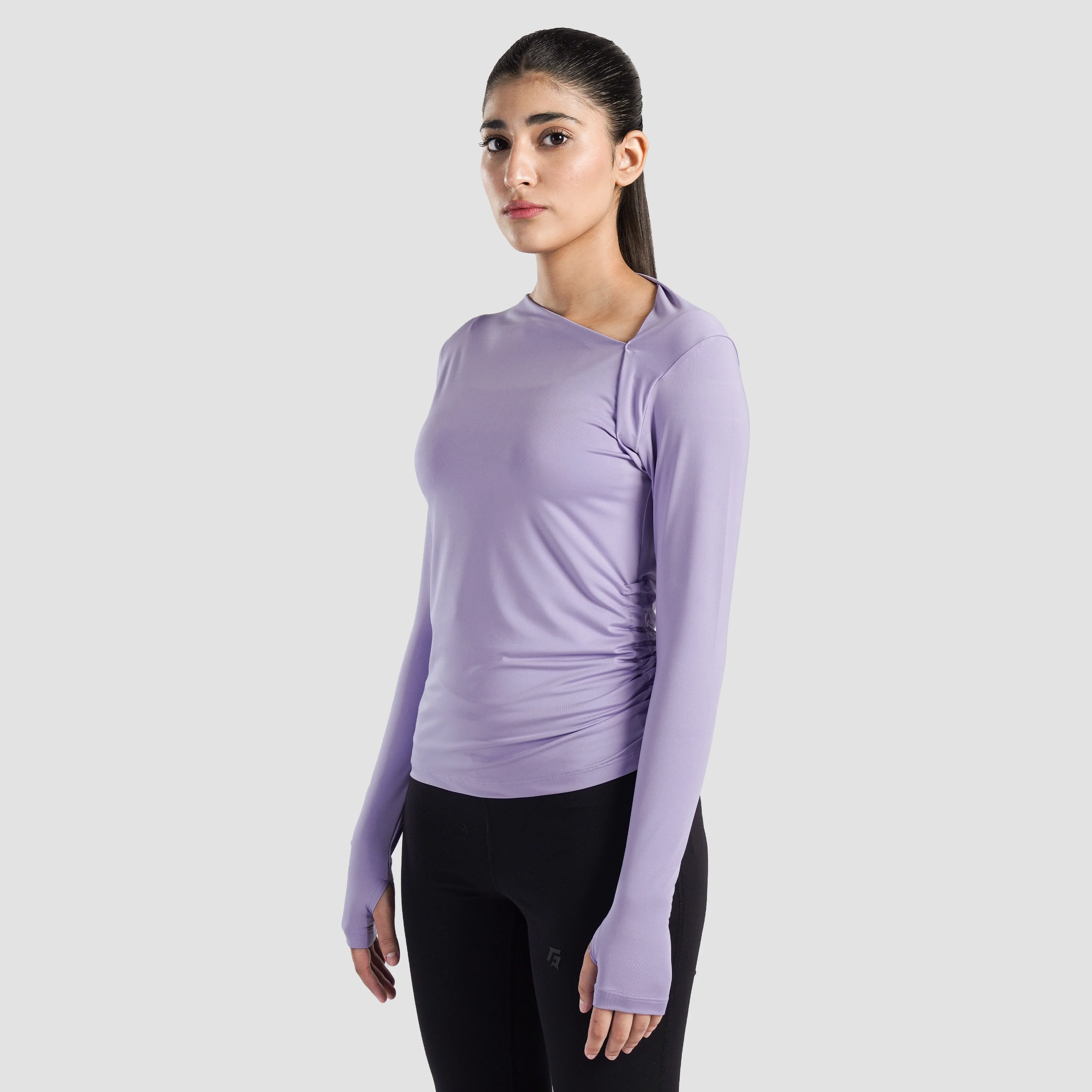 Sleek Ruche Top (Lilac) - Image 3
