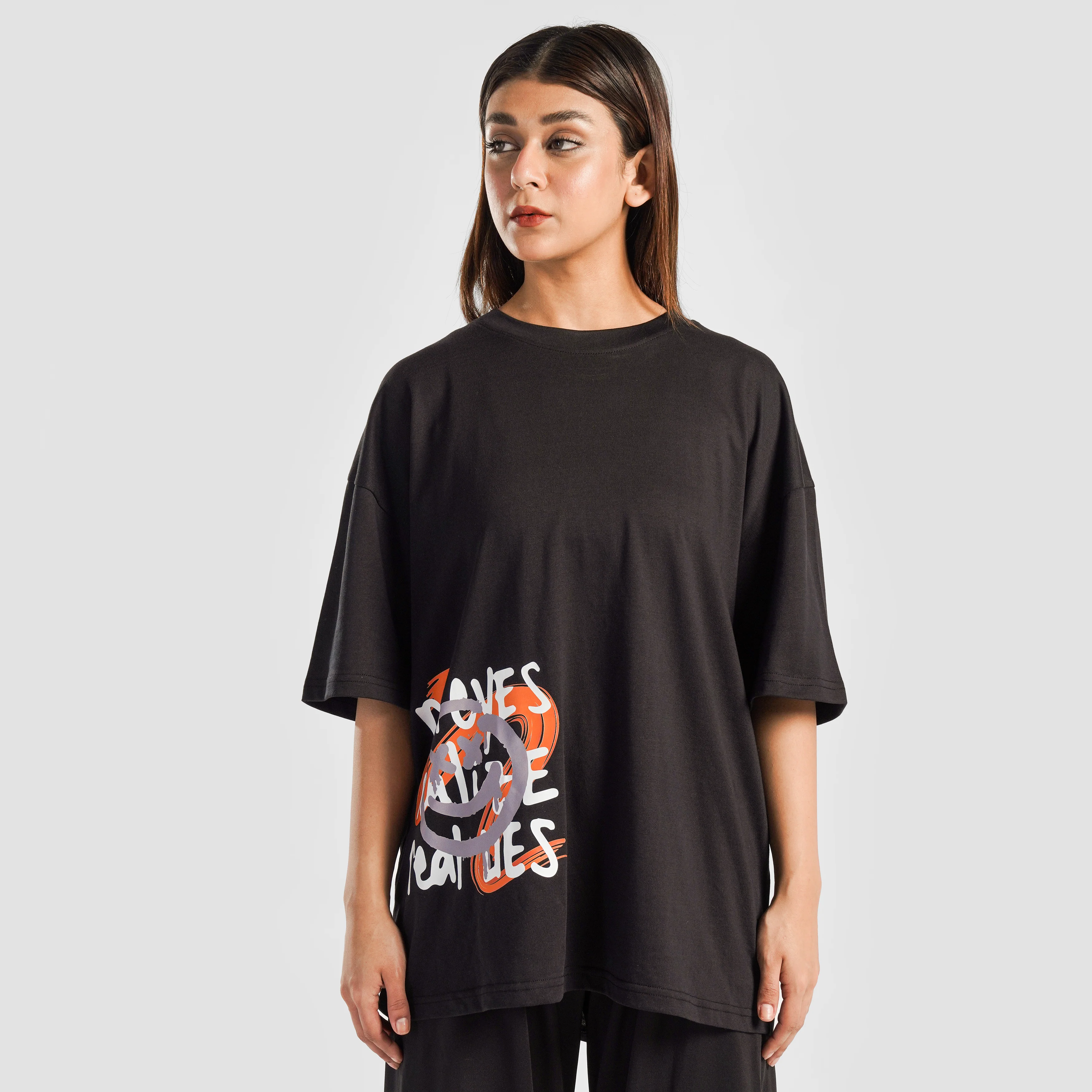 Smudge Smile Tee (Black) - Image 3