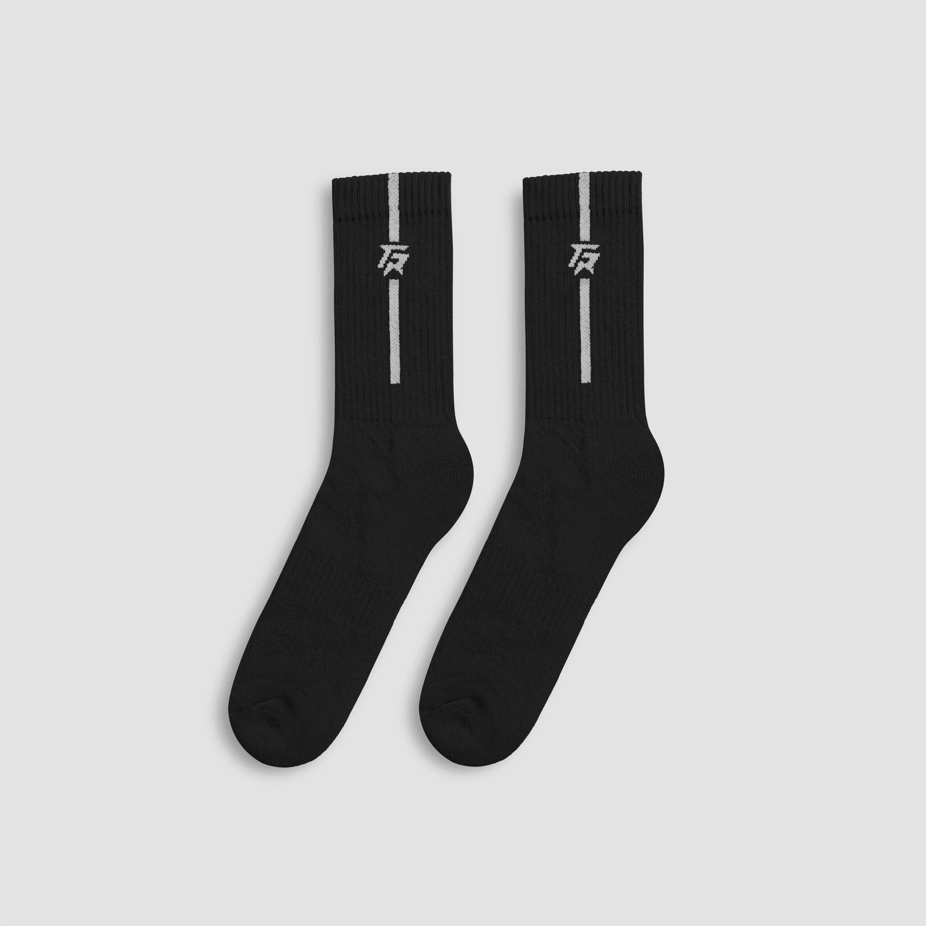 StrideGuard Crew Socks (Black) - Image 2