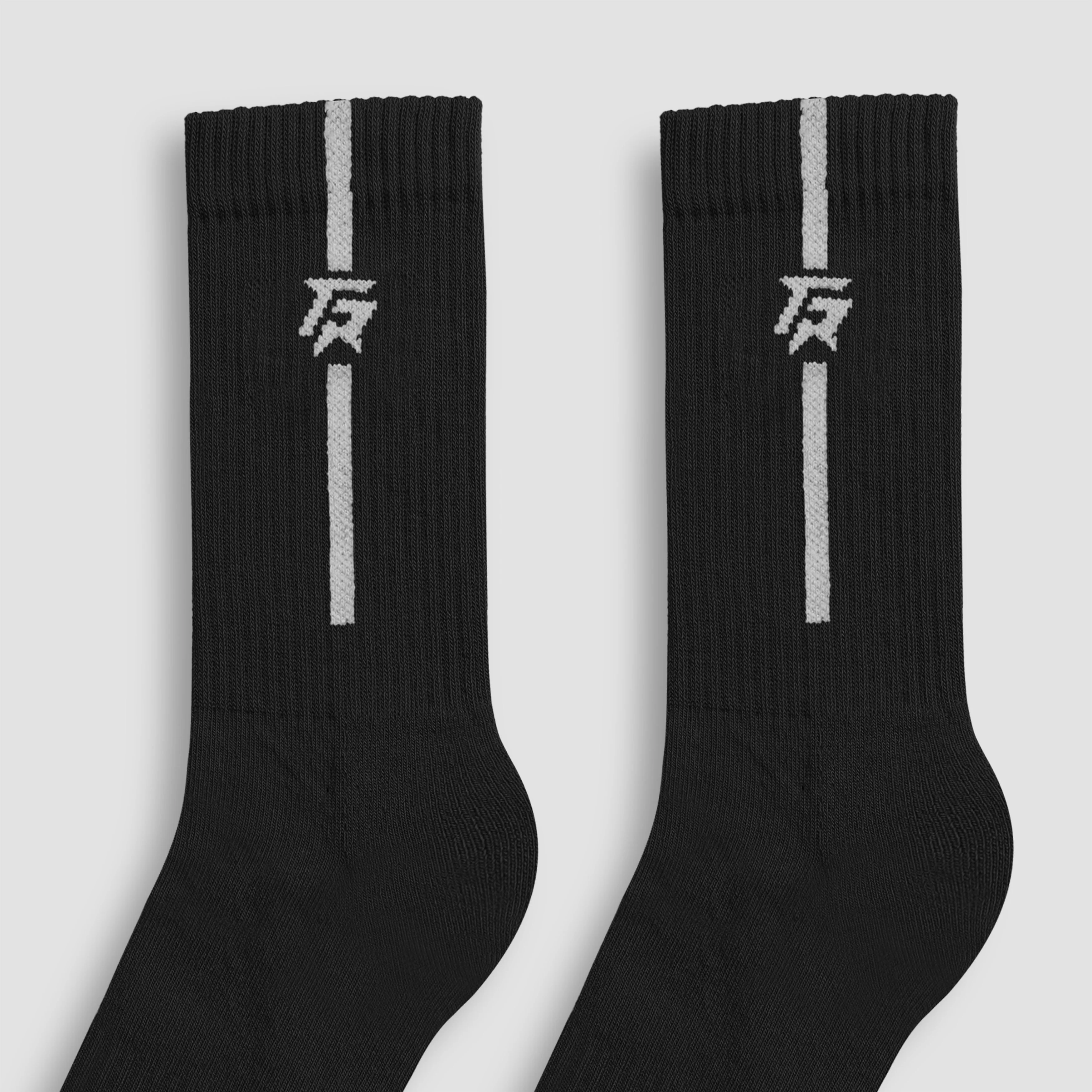 StrideGuard Crew Socks (Black) - Image 3