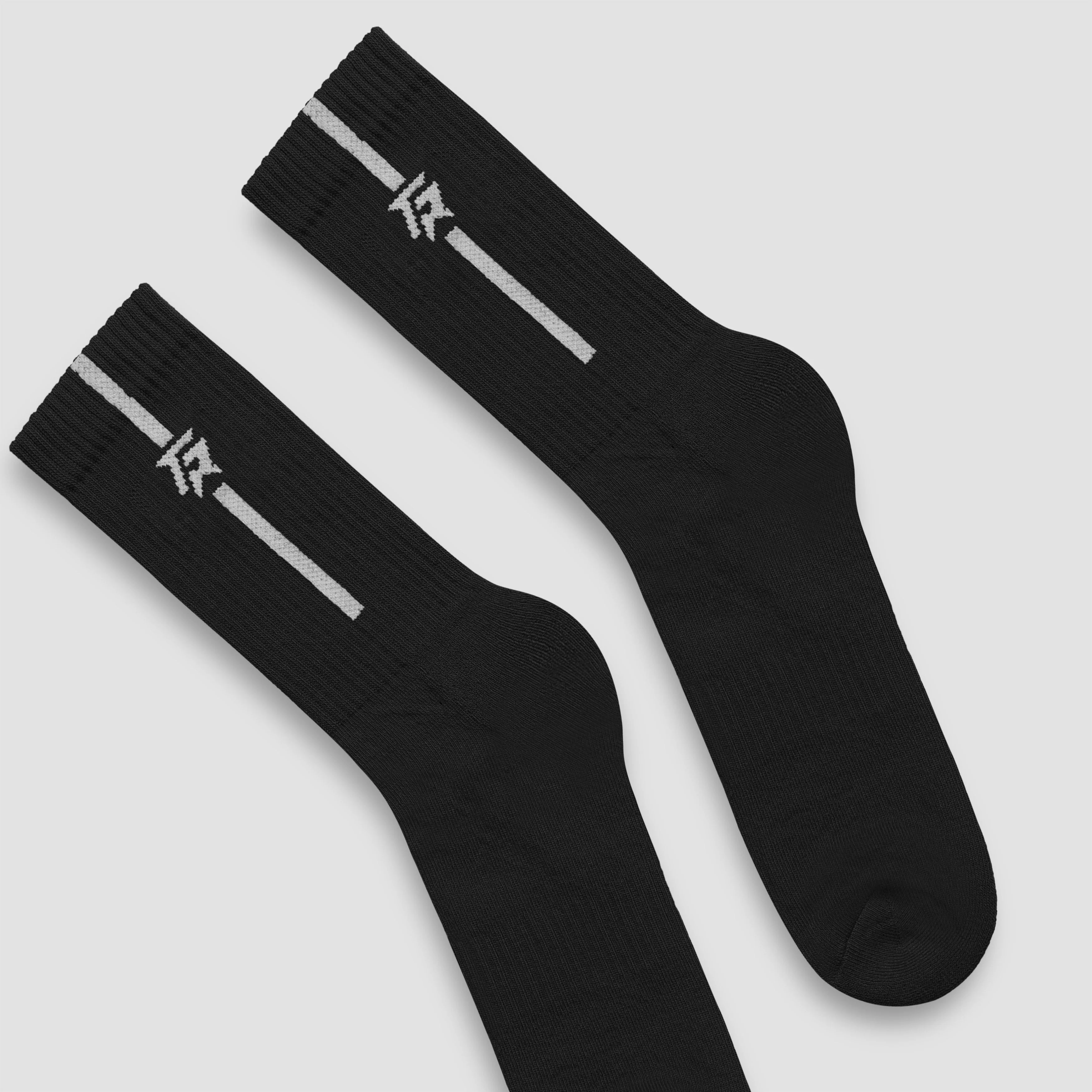 StrideGuard Crew Socks (Black) - Image 4