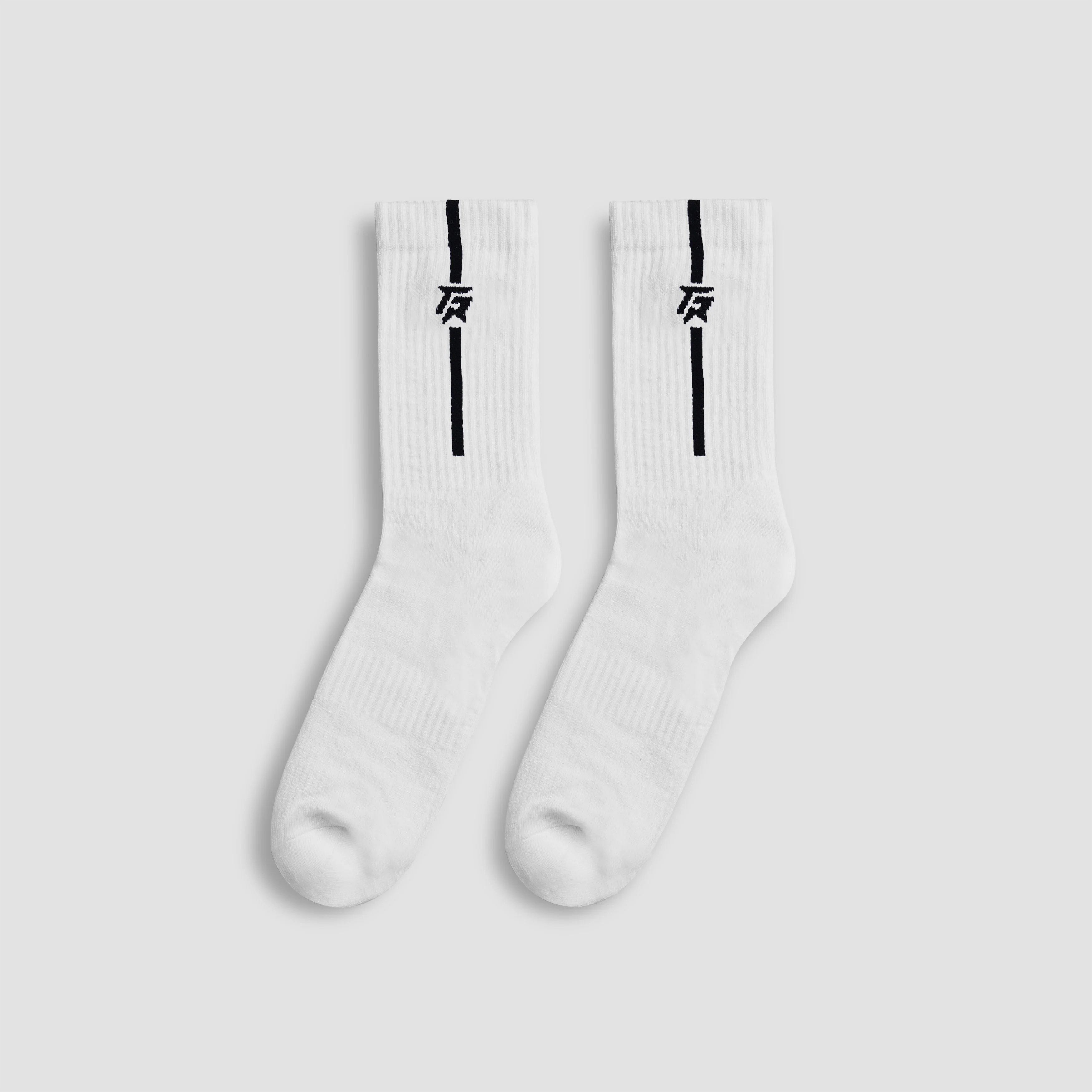 StrideGuard Crew Socks (White) - Image 2