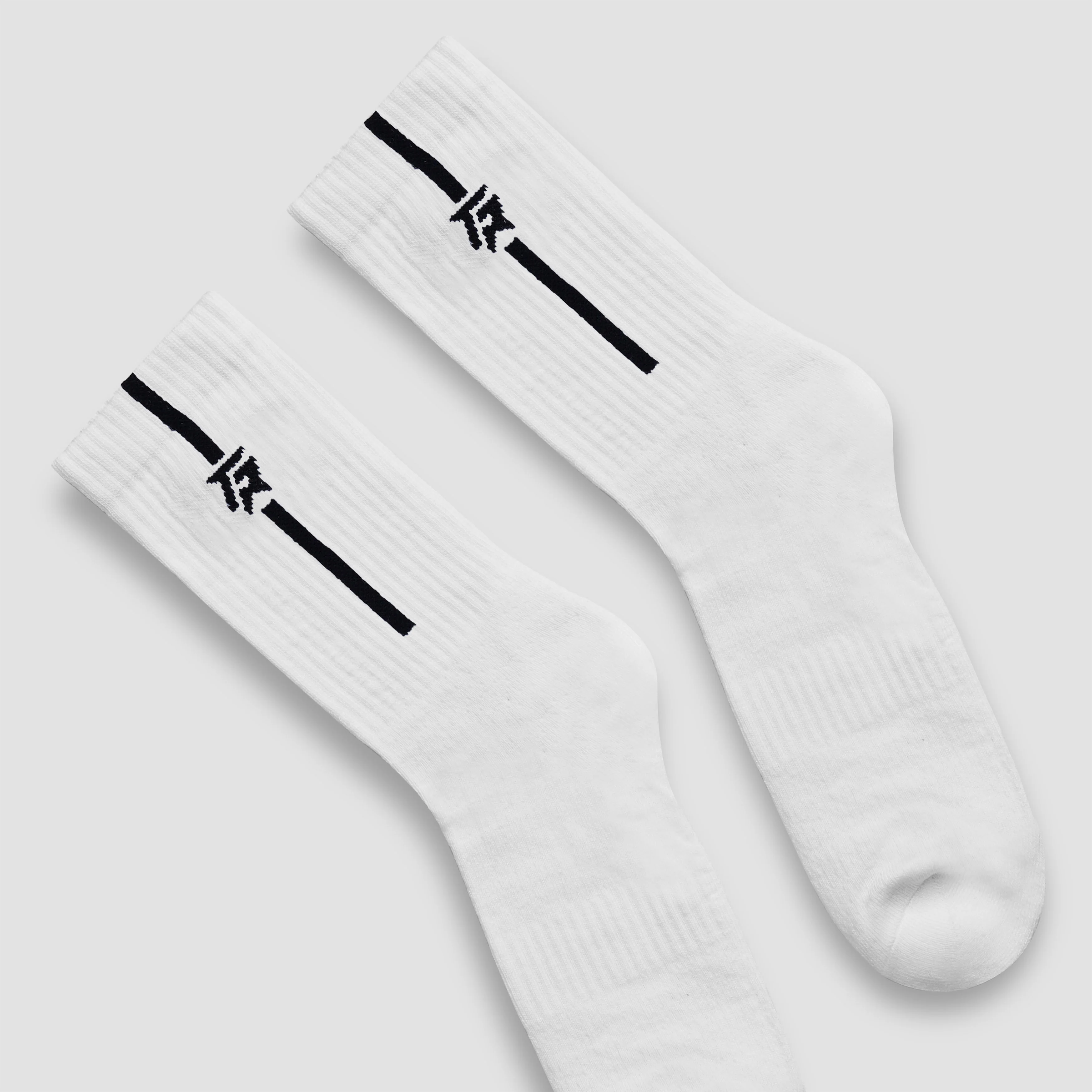 StrideGuard Crew Socks (White) - Image 3