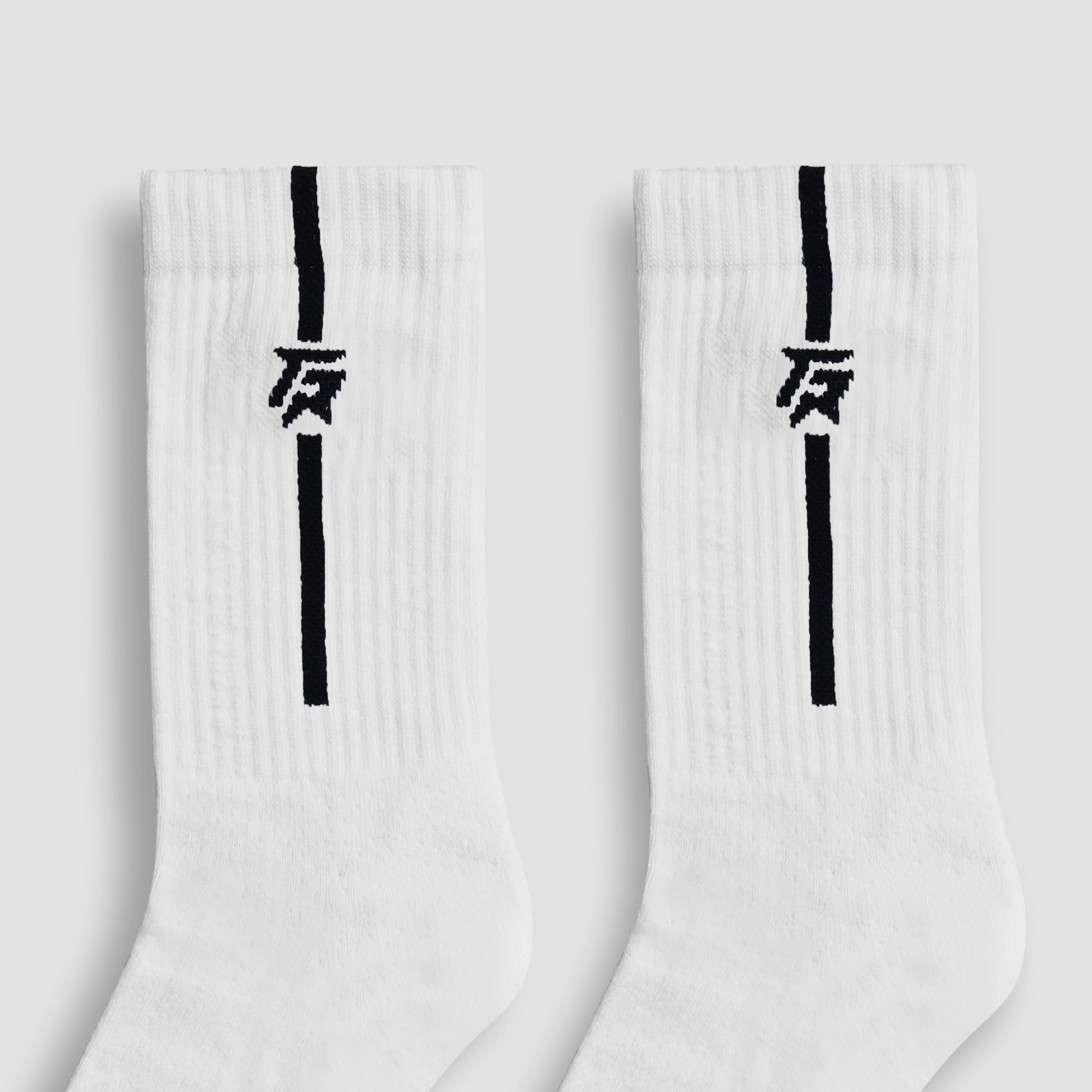 StrideGuard Crew Socks (White) - Image 4