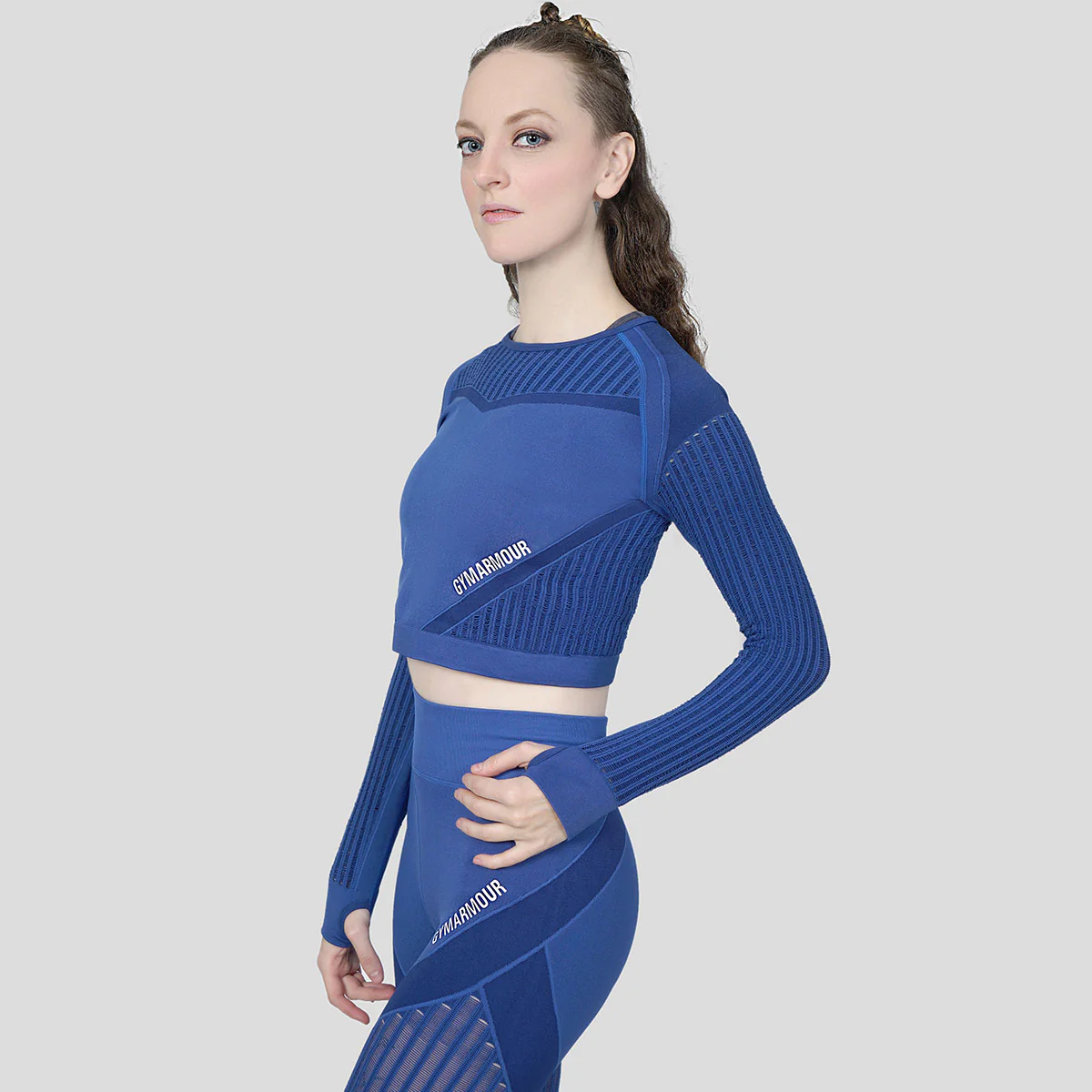 Super Seamless Crop Top (Blue Shade) - Image 4