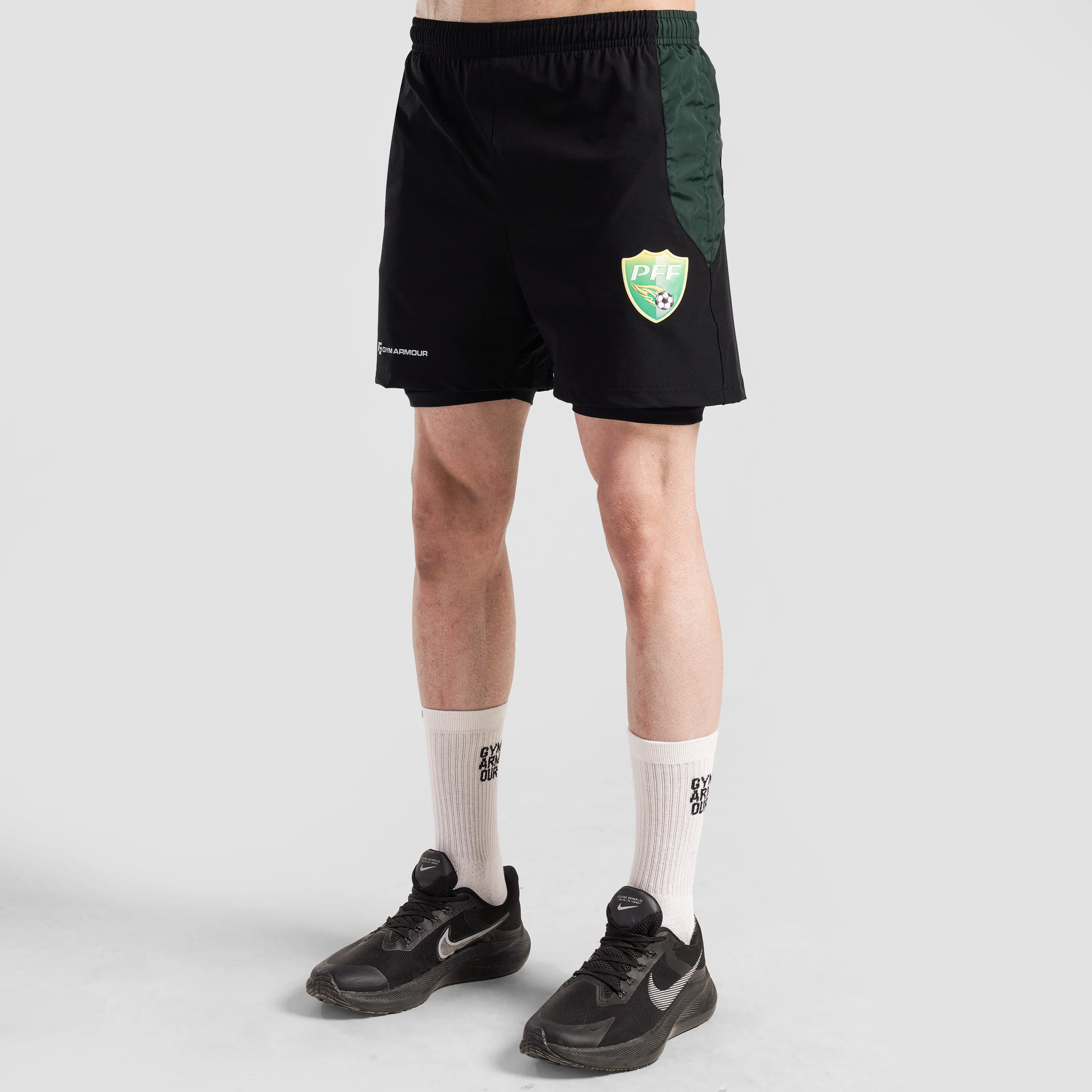 The PFF Essential Shorts (Black-Green) - Image 3