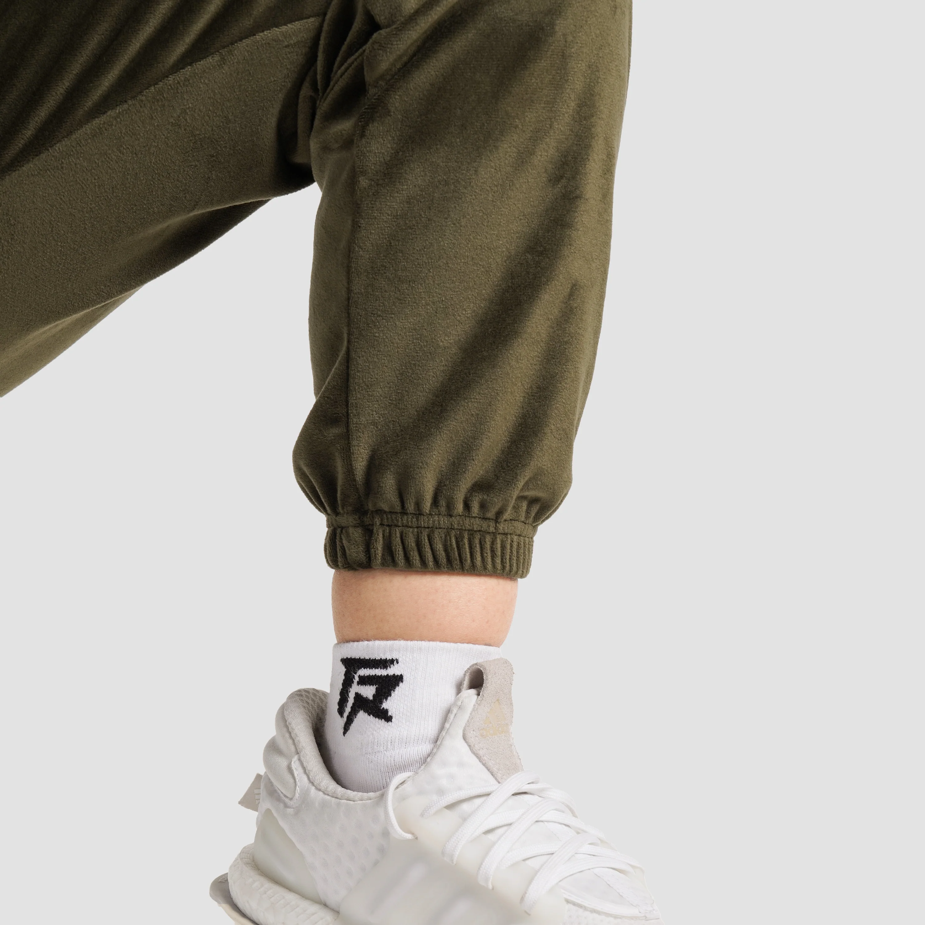 Velour Cargo Joggers (Olive) - Image 6