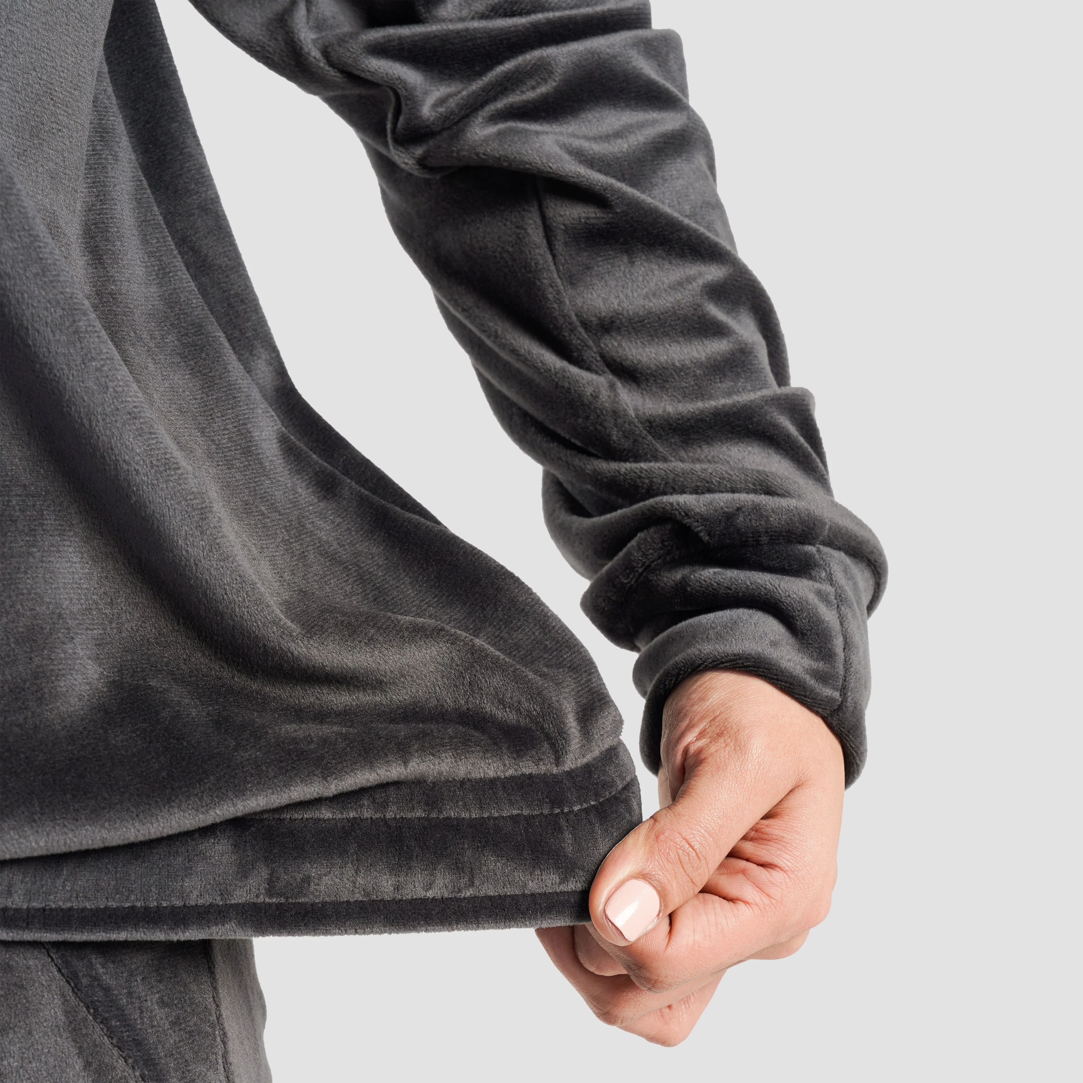 Velour SweatShirt (Grey) - Image 6