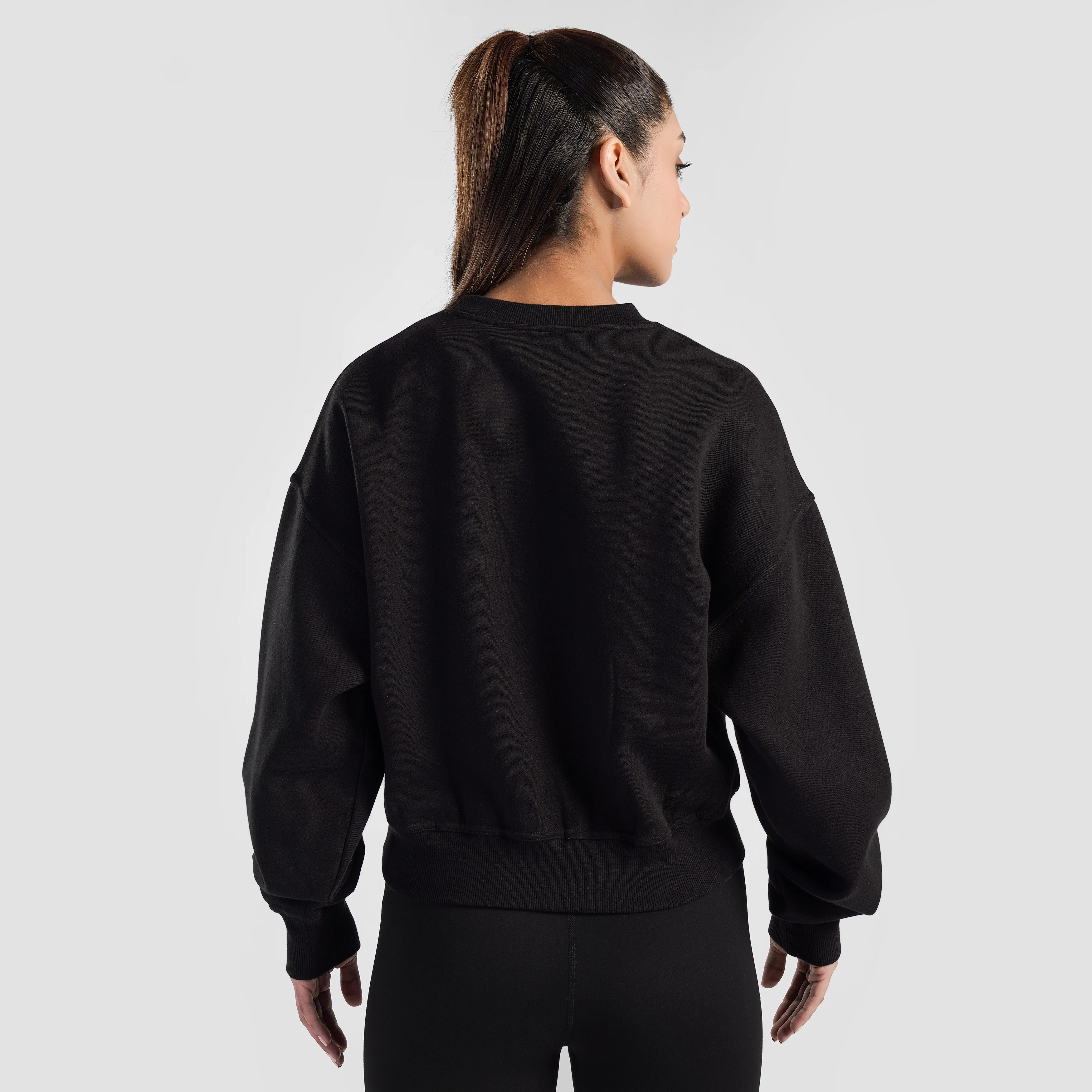 Vital Edge Crop SweatShirt (Black) - Image 2