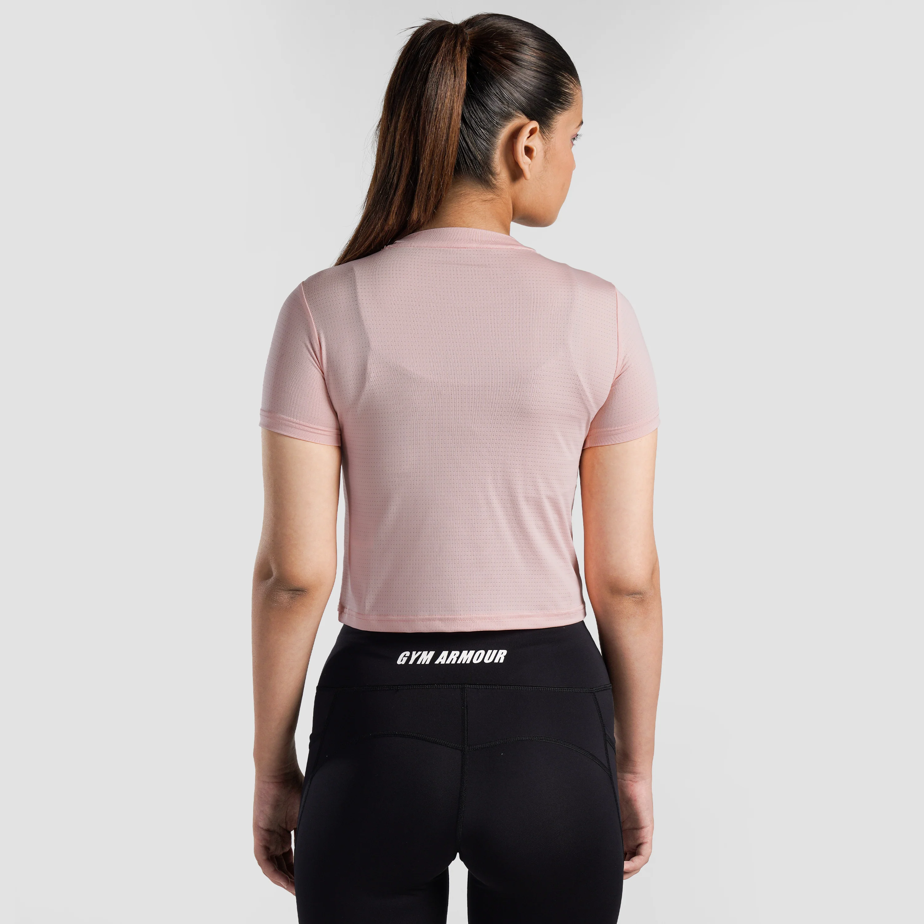 W024 Cropped Tee (Peach) - Image 3