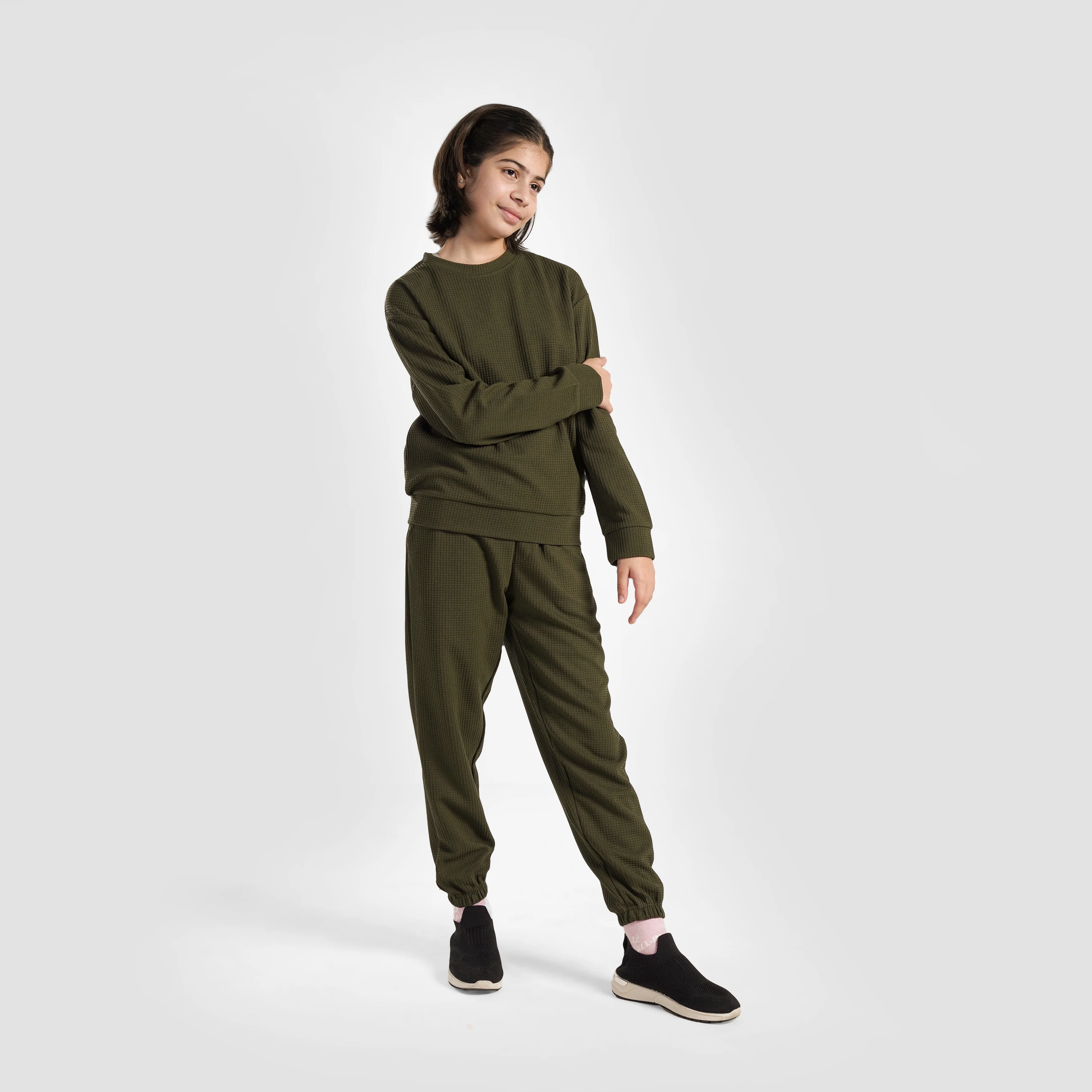 Waffle Cozy Cord Bottom (Olive) - Image 5