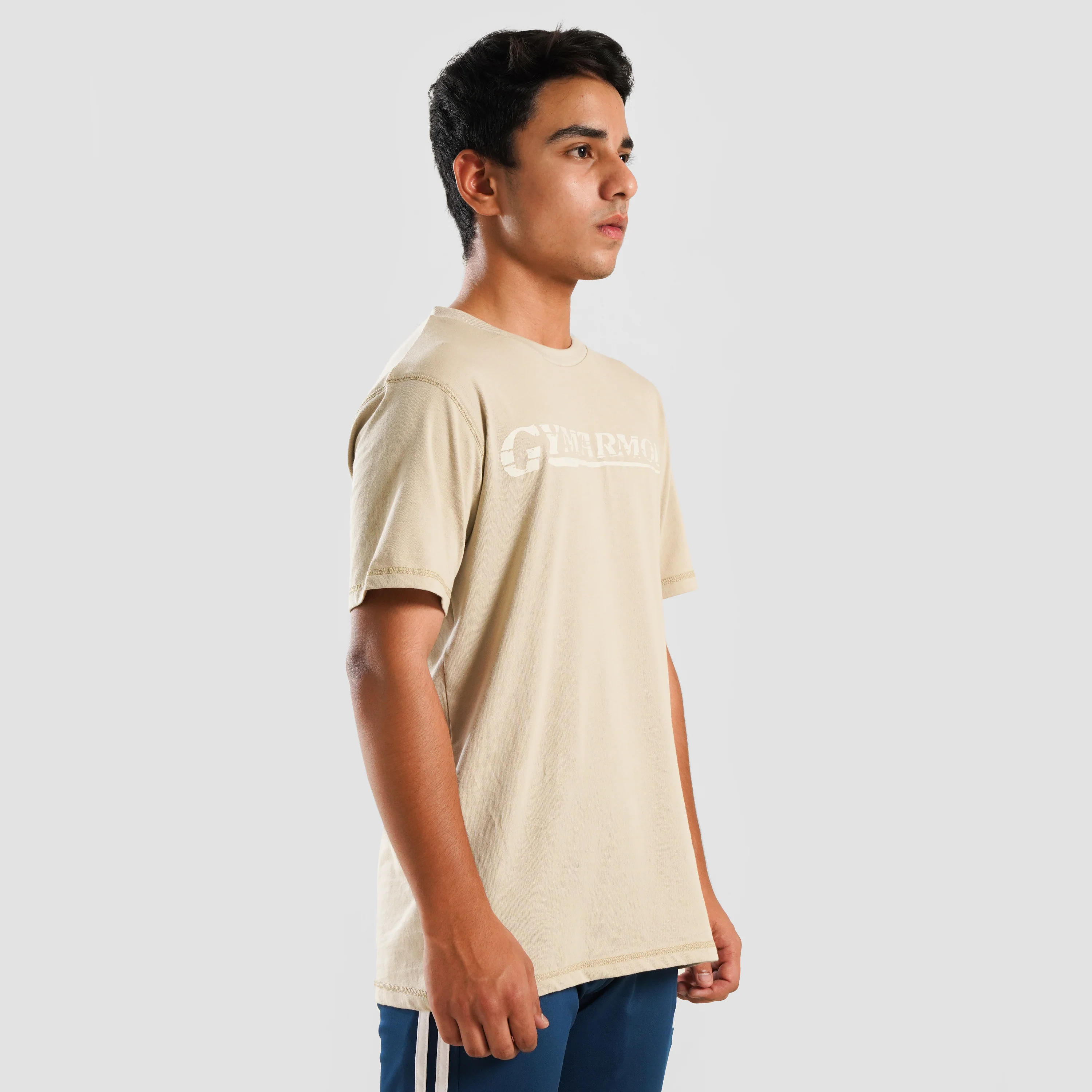 Youth M124 Short Sleeves Tee (Beige) - Image 5